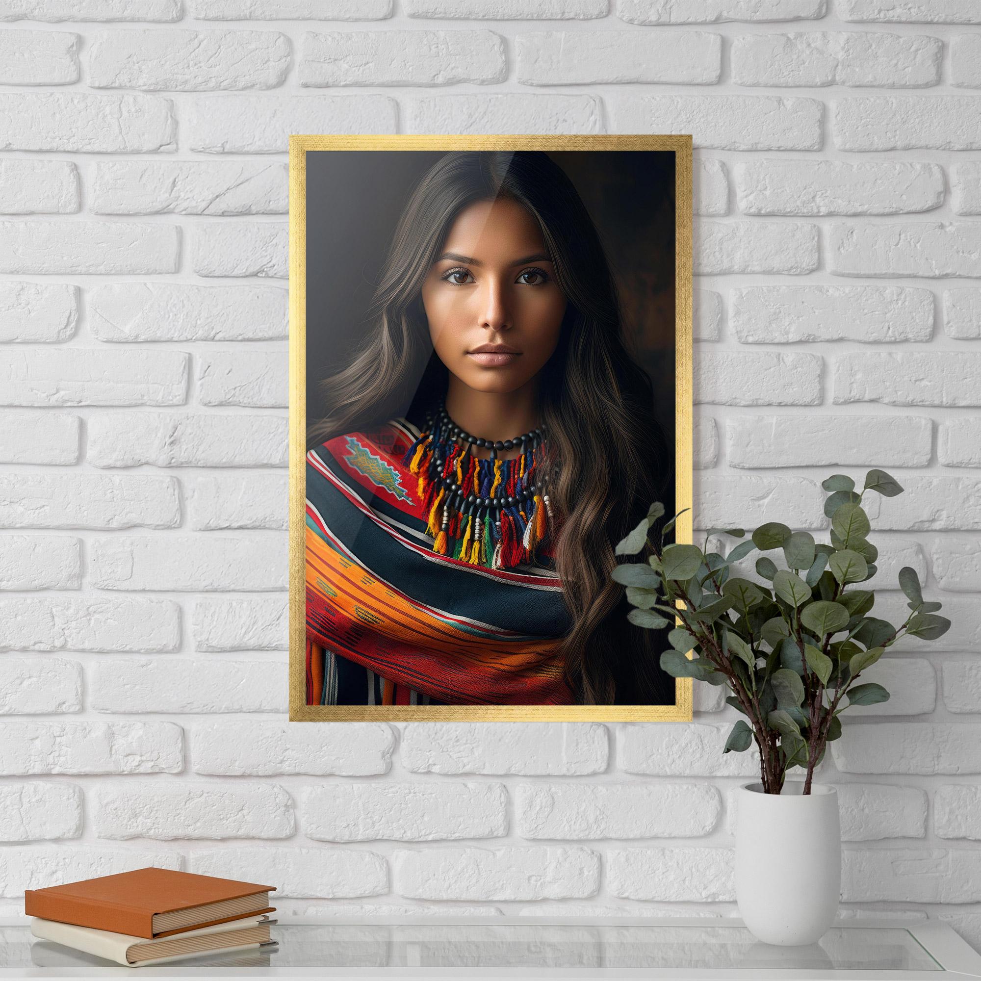 Poster Înrămat Colorful Scarf mockup 5