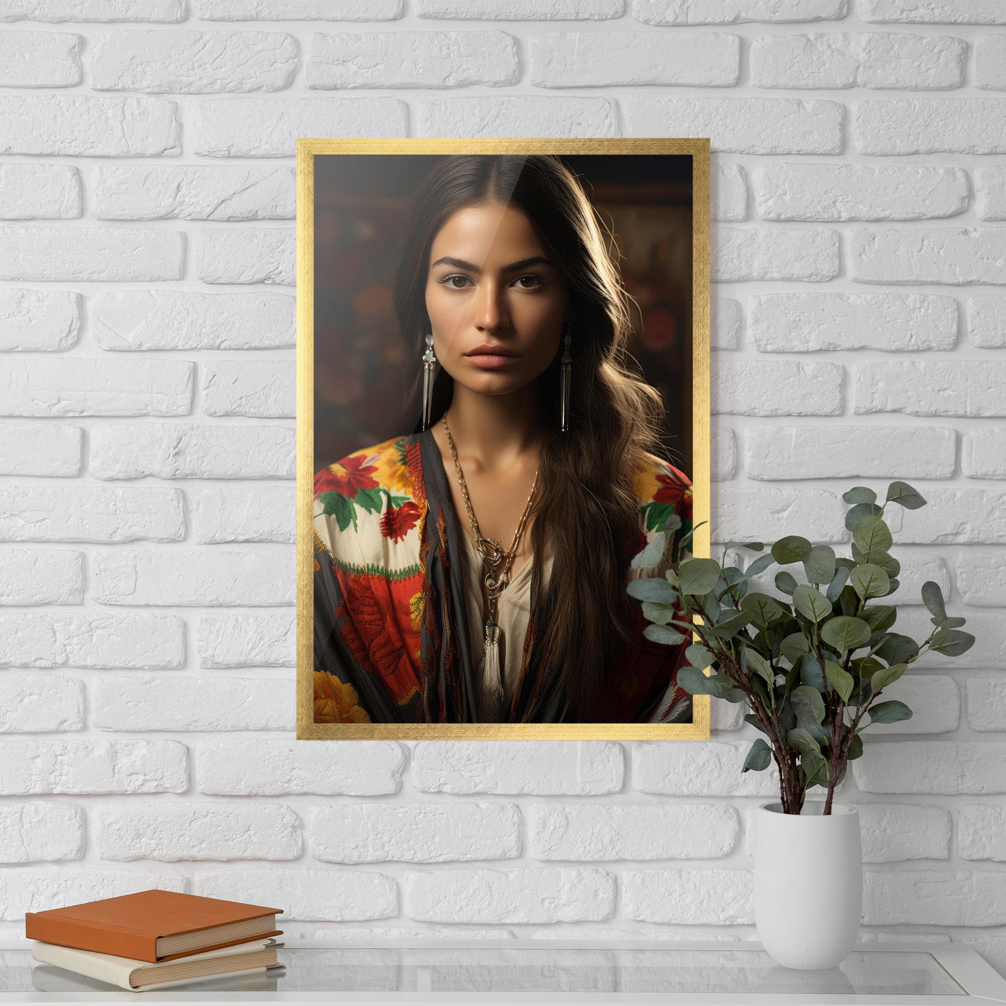 Poster Înrămat Colorful Shawl mockup 5