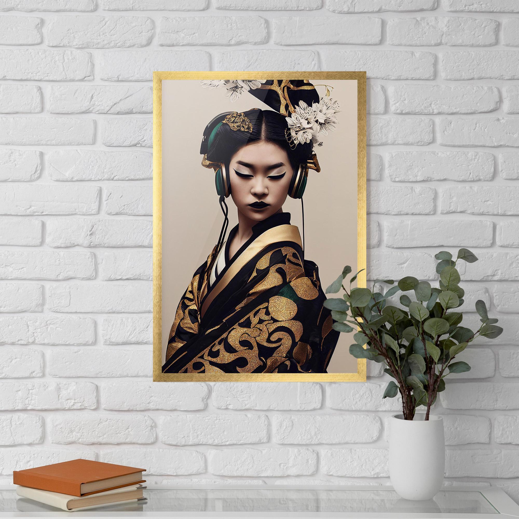 Poster Înrămat Kimono Headphones mockup 5