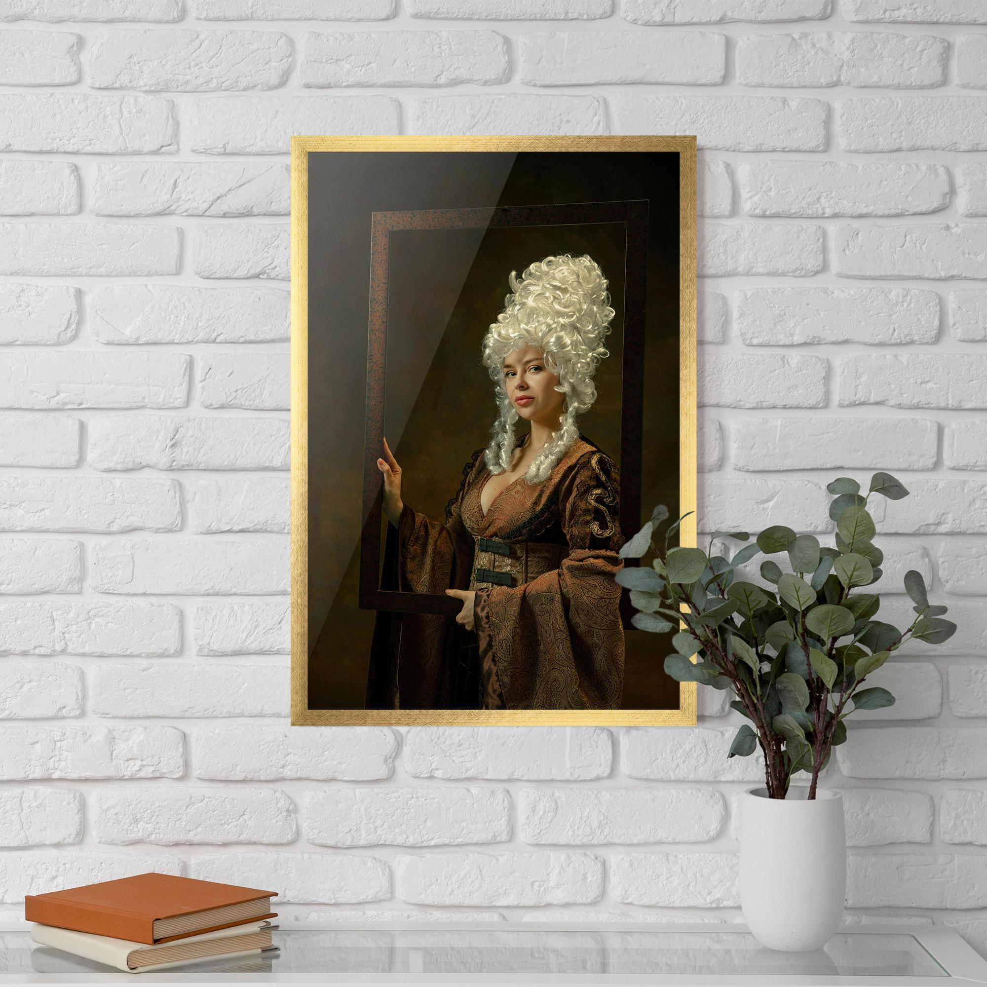 Poster Înrămat Medieval Young Woman mockup 5