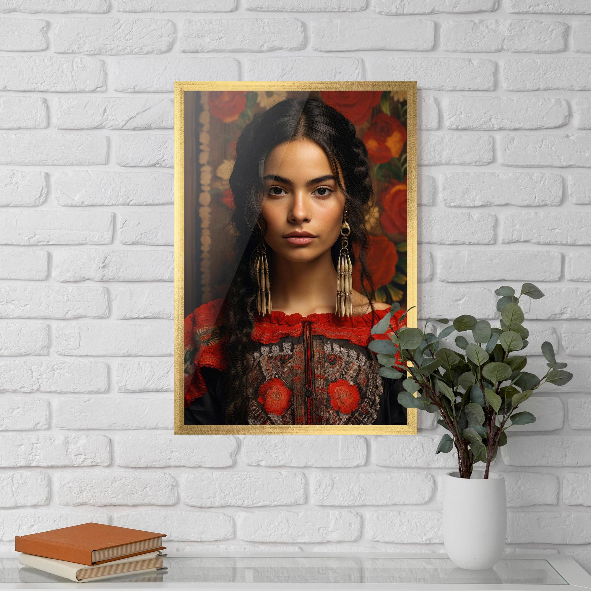 Poster Înrămat Mexican Traditional Dress mockup 5