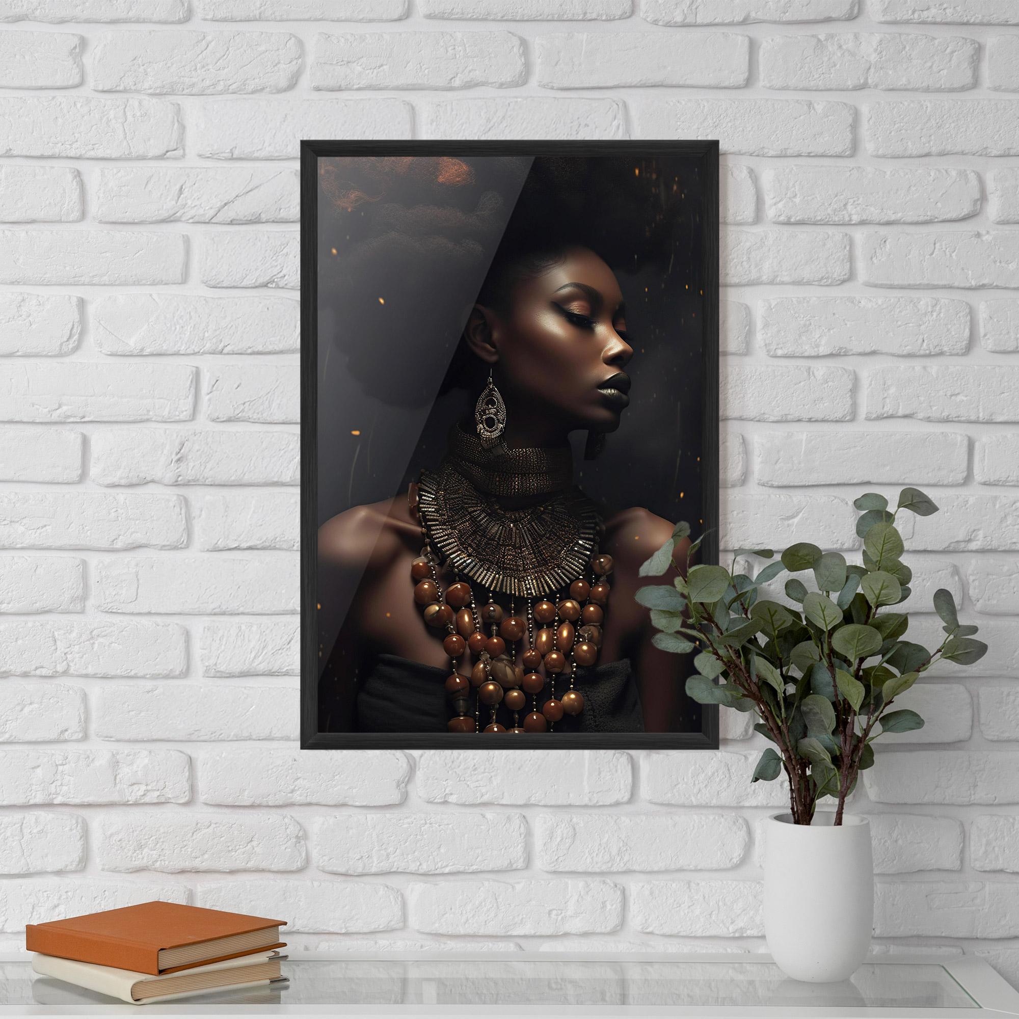 Poster Înrămat African Orange Necklace mockup 5