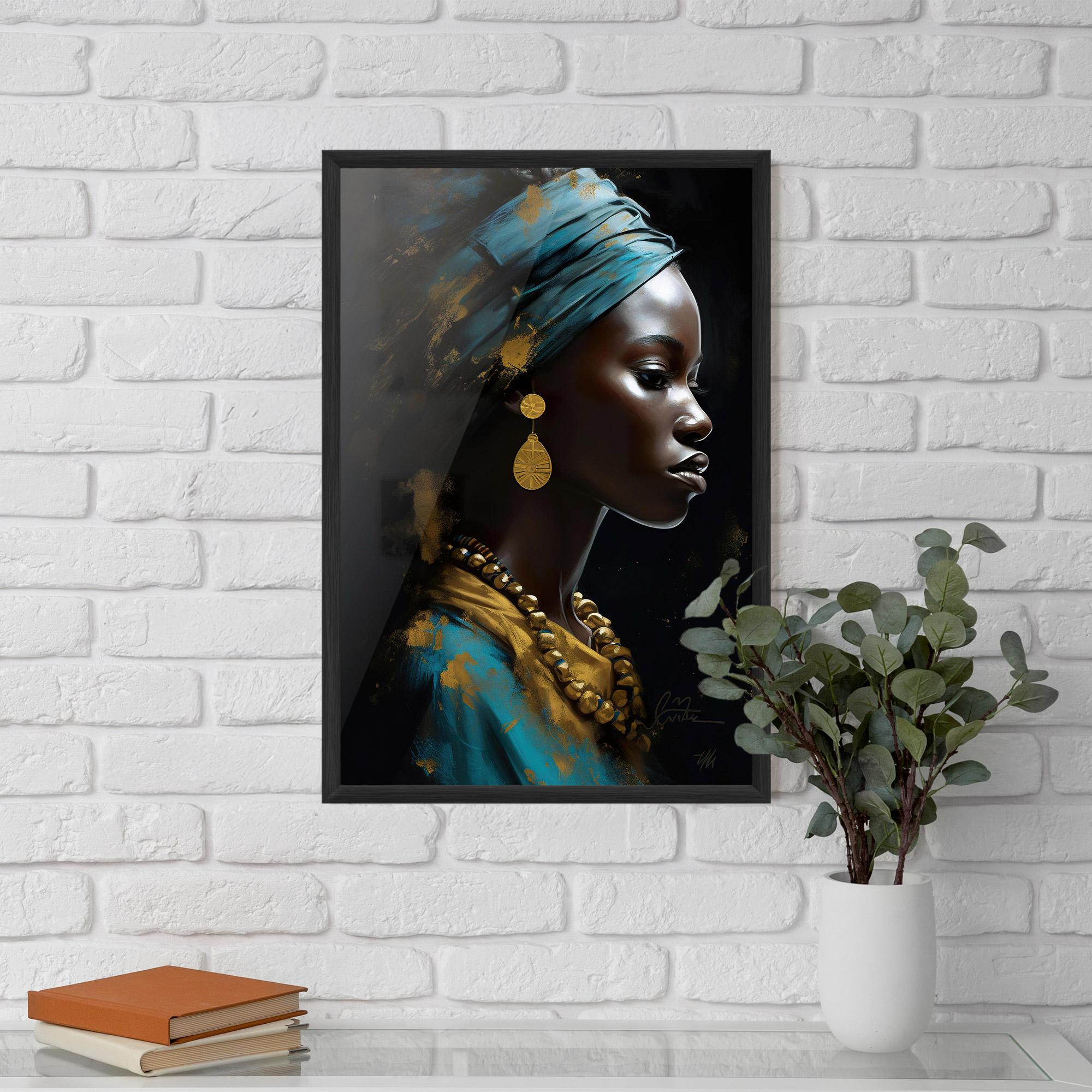 Poster Înrămat Blue Turban mockup 5