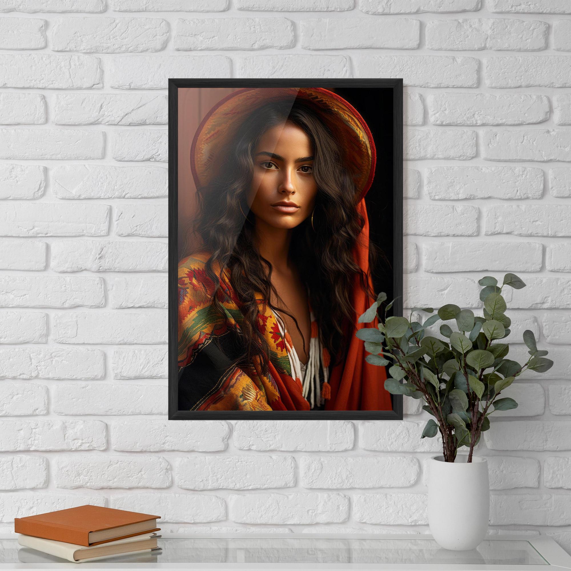 Poster Înrămat Colorful Hat And Scarf mockup 5