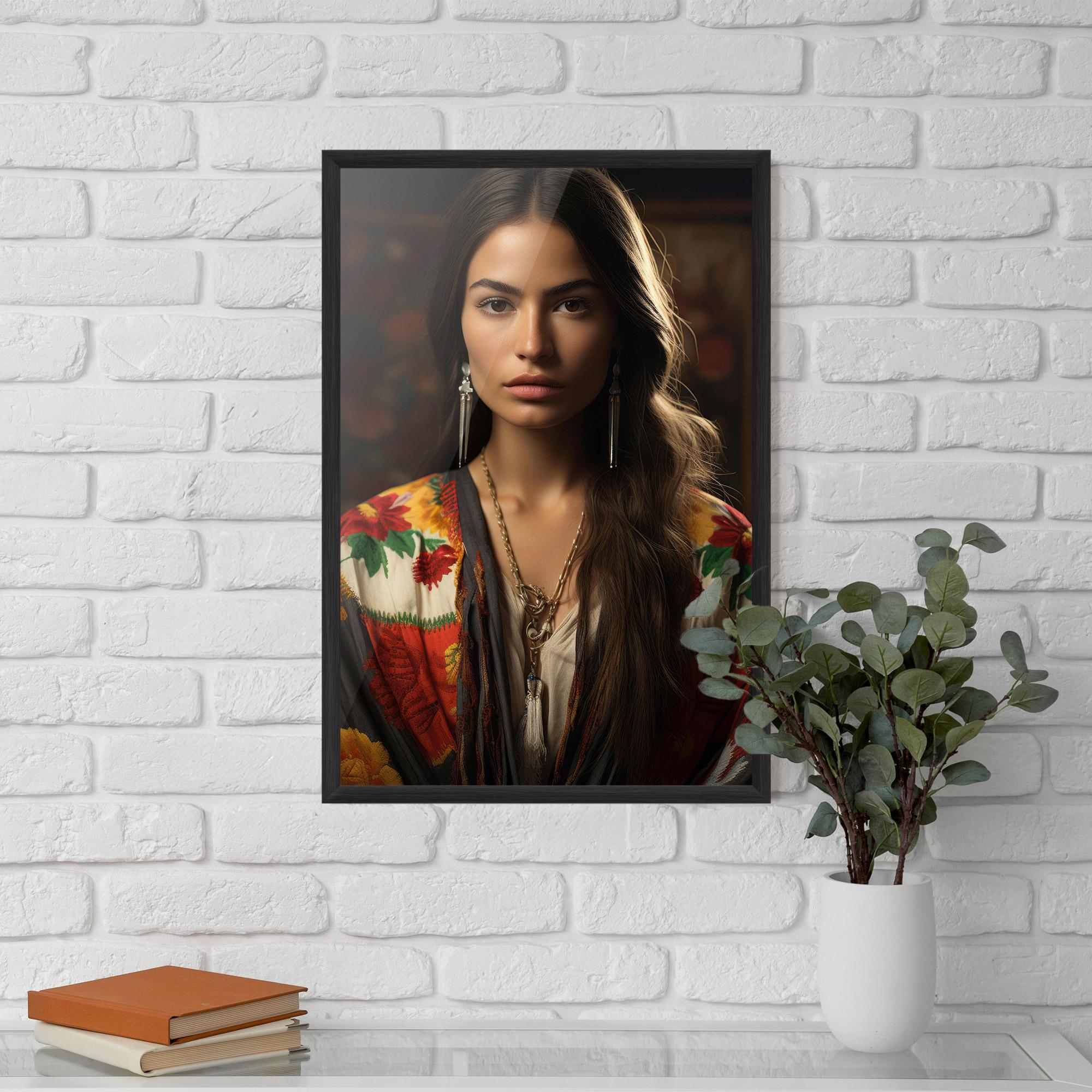 Poster Înrămat Colorful Shawl mockup 5