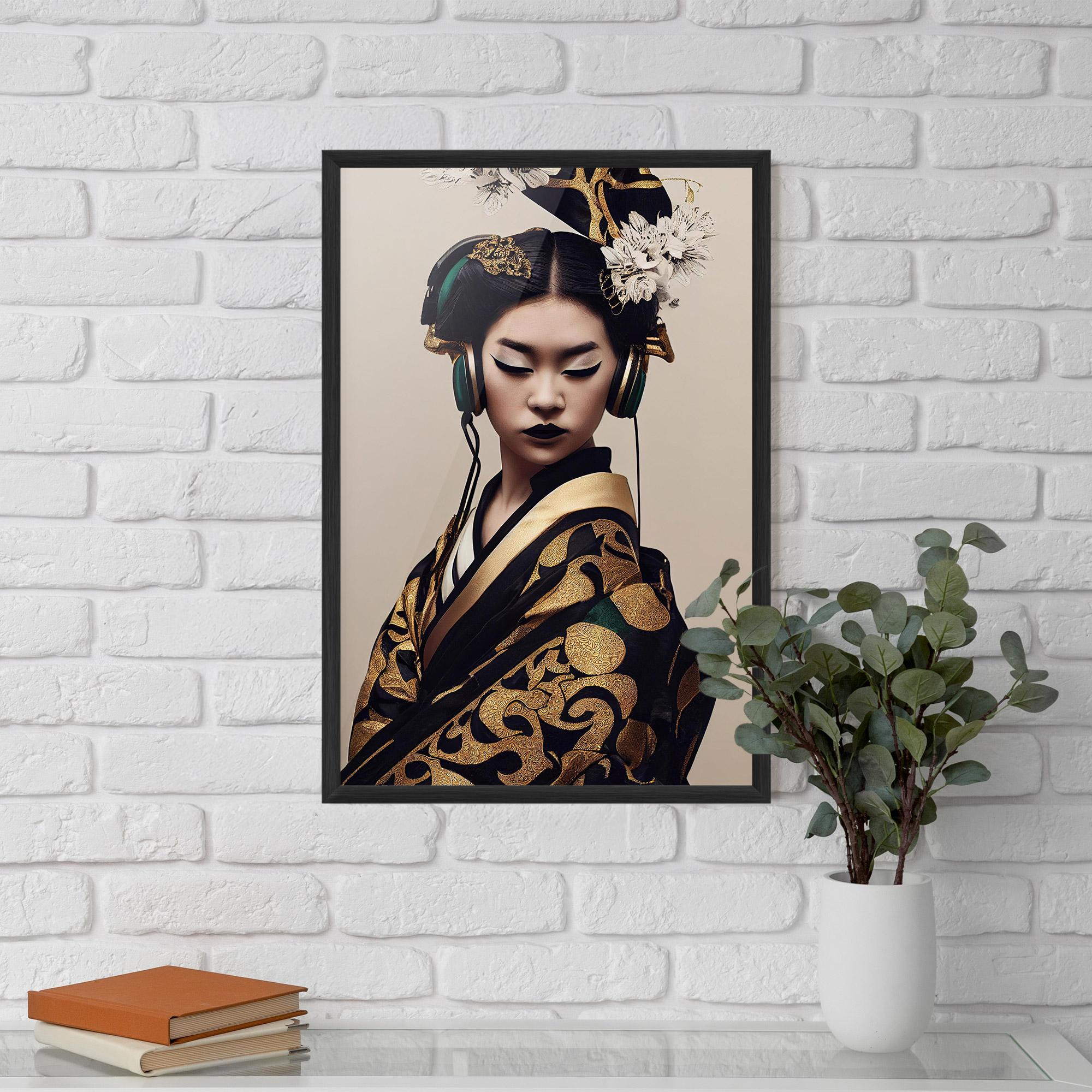 Poster Înrămat Kimono Headphones mockup 5