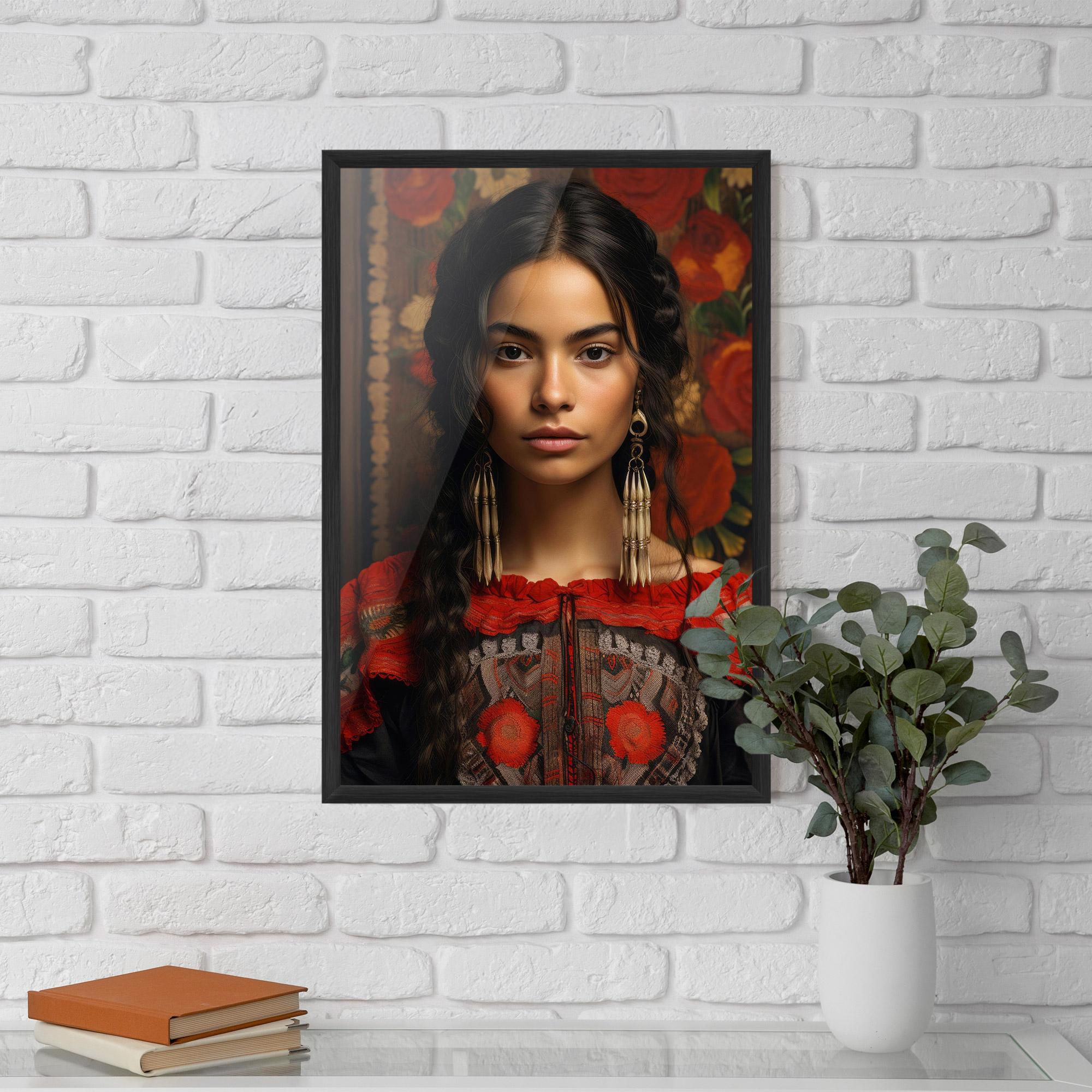 Poster Înrămat Mexican Traditional Dress mockup 5