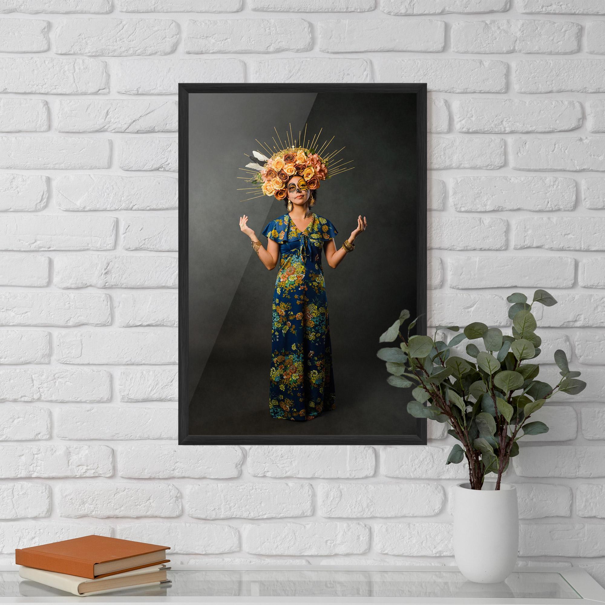 Poster Înrămat Sugar Skull Makeup mockup 5