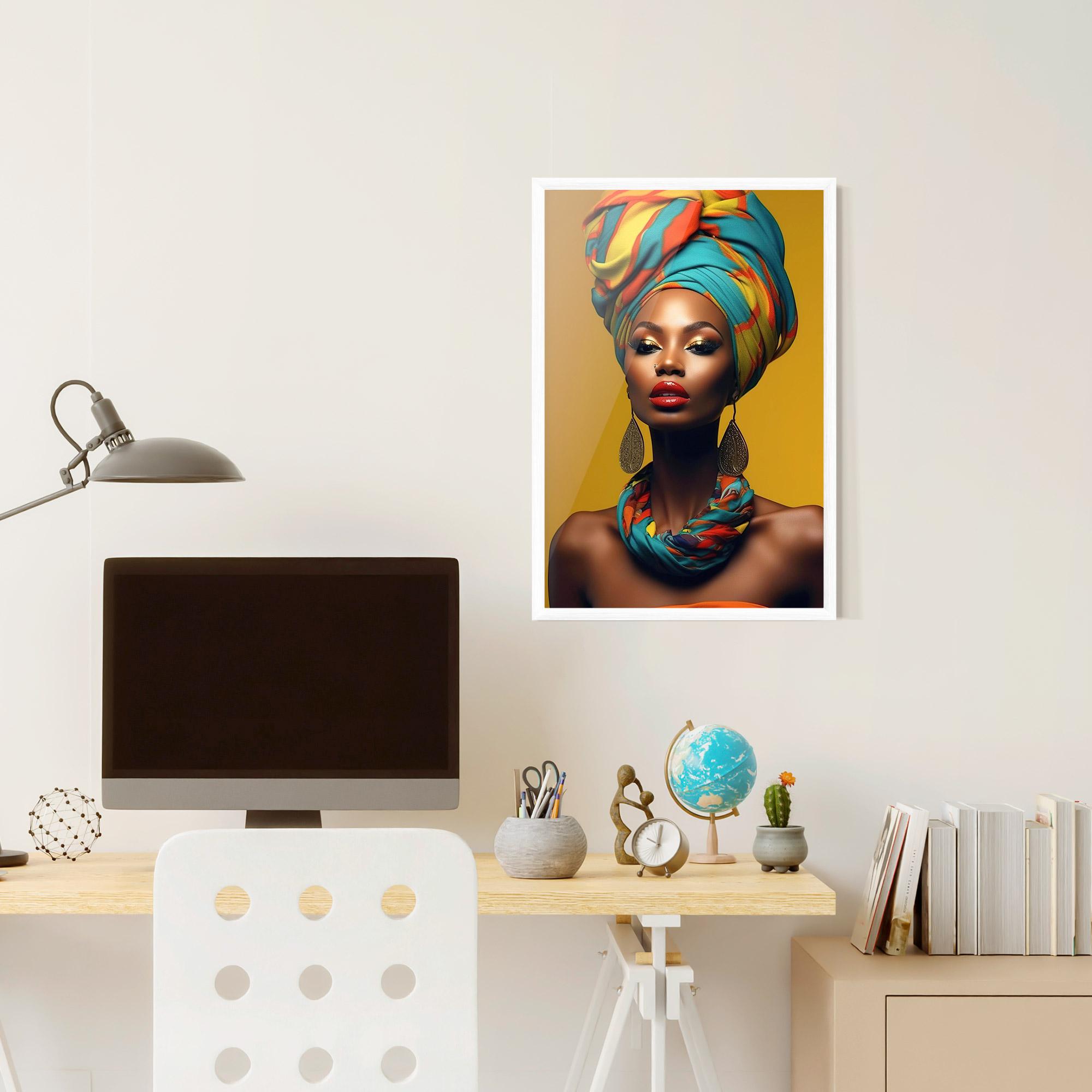 Poster Înrămat African Yellow Portrait mockup 6