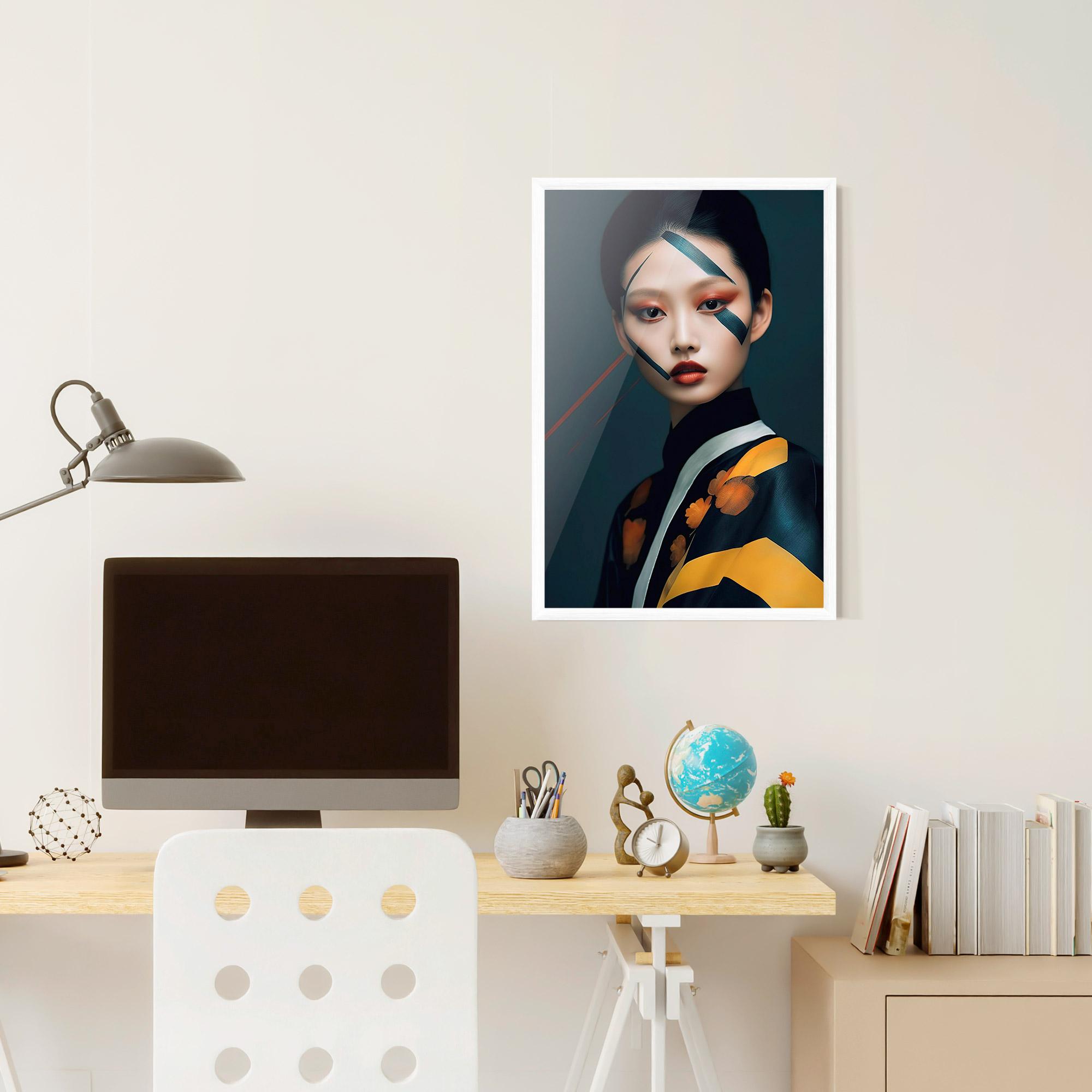 Poster Înrămat Asian Painted Woman mockup 6