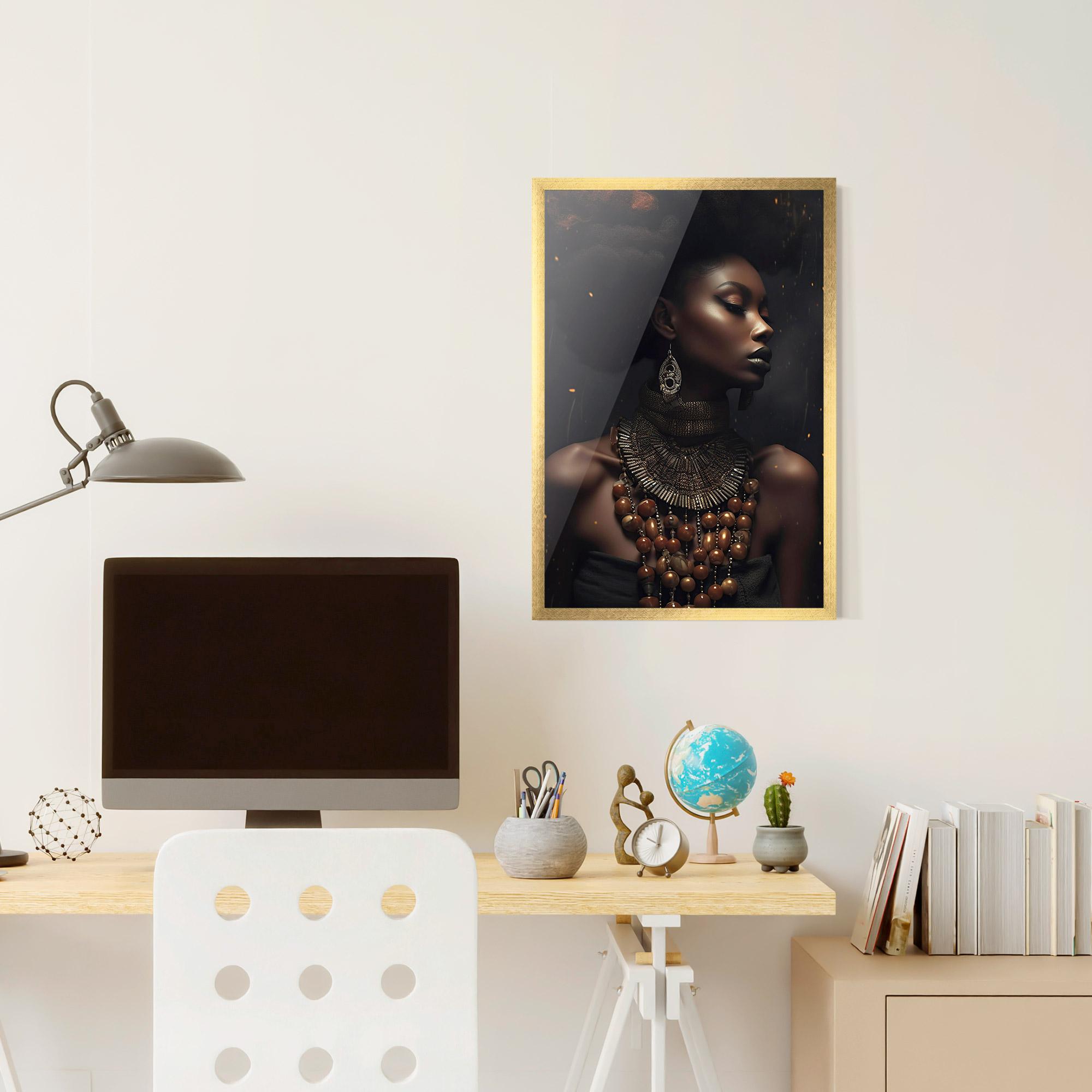 Poster Înrămat African Orange Necklace mockup 6
