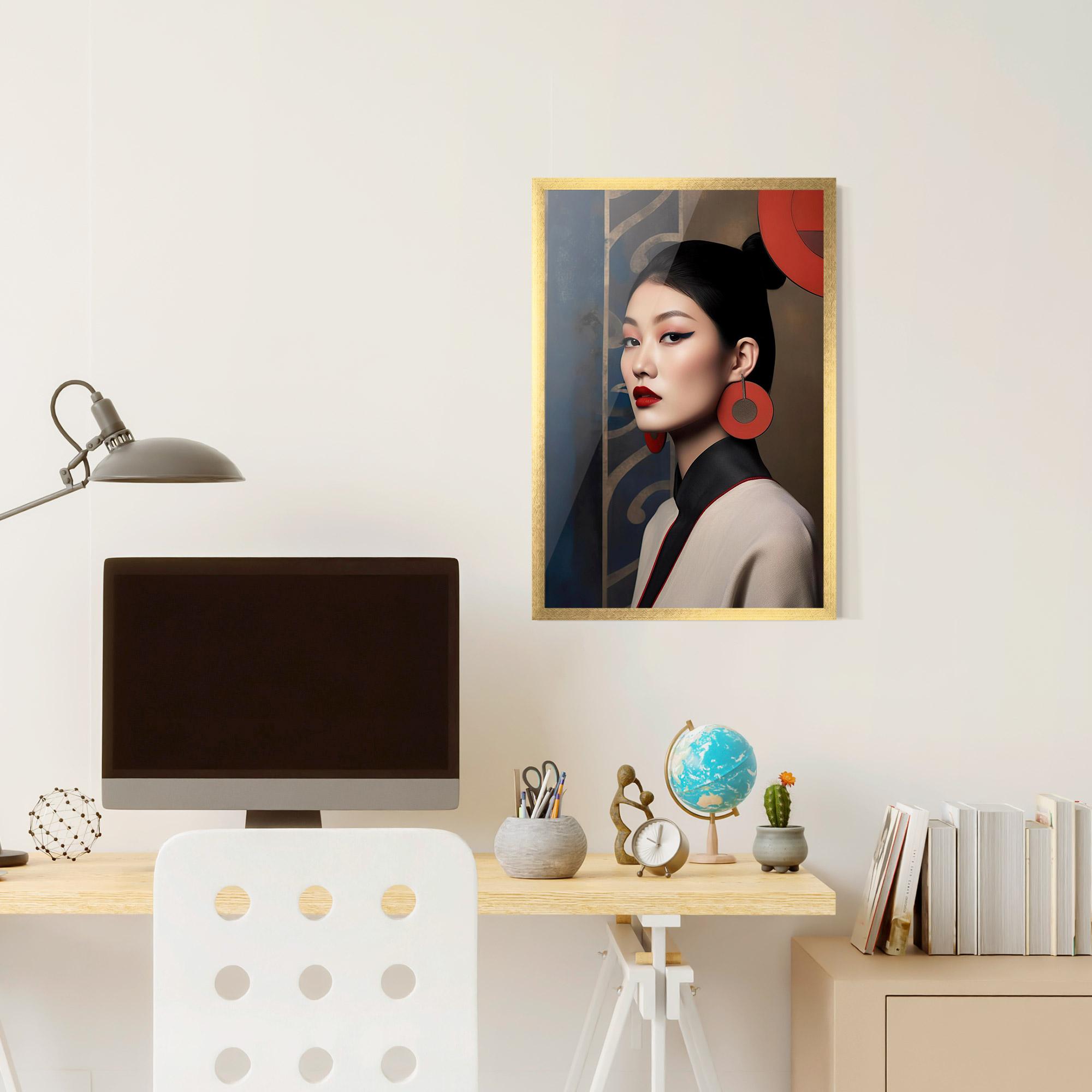 Poster Înrămat Asian Big Earrings mockup 6