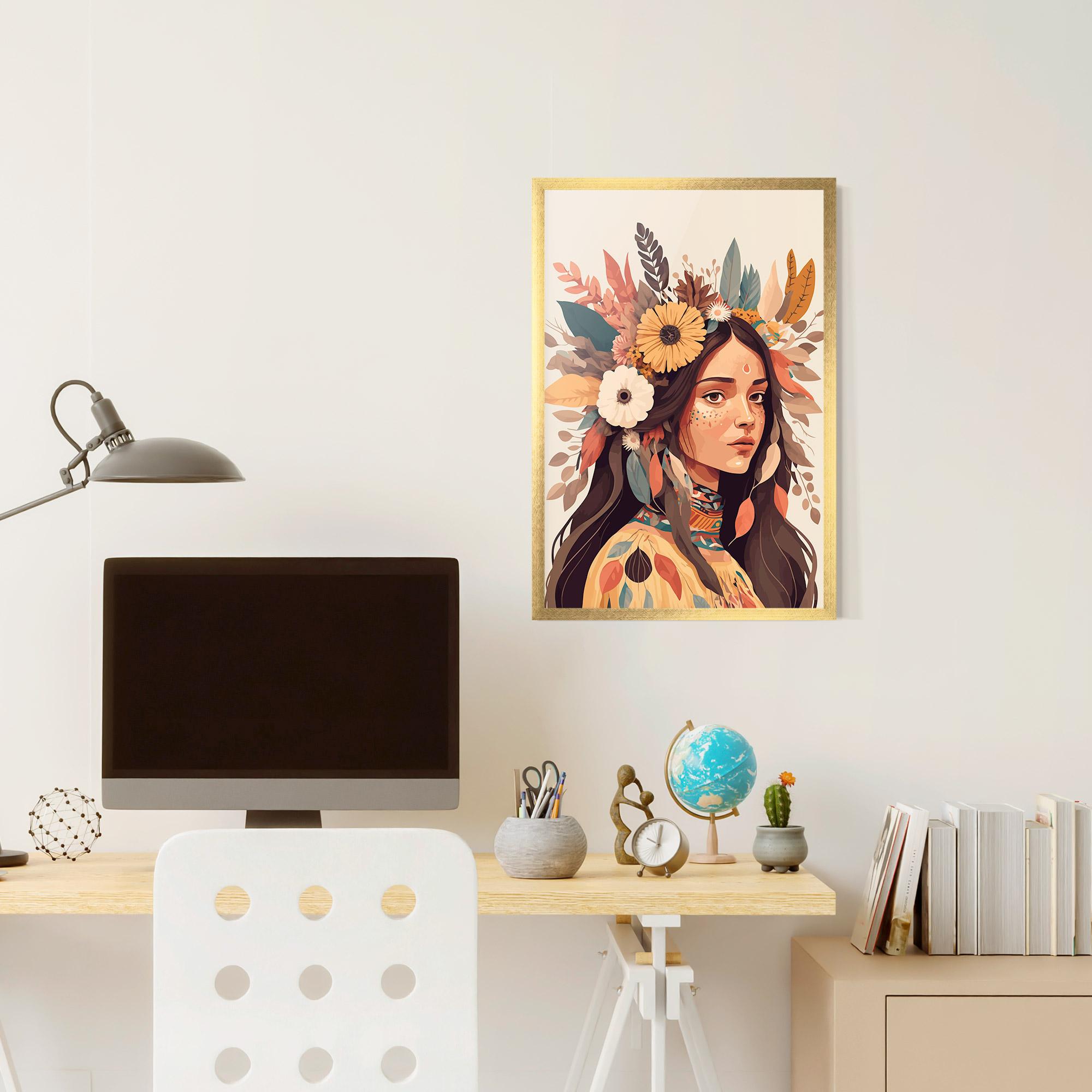 Poster Înrămat Boho Girl mockup 6