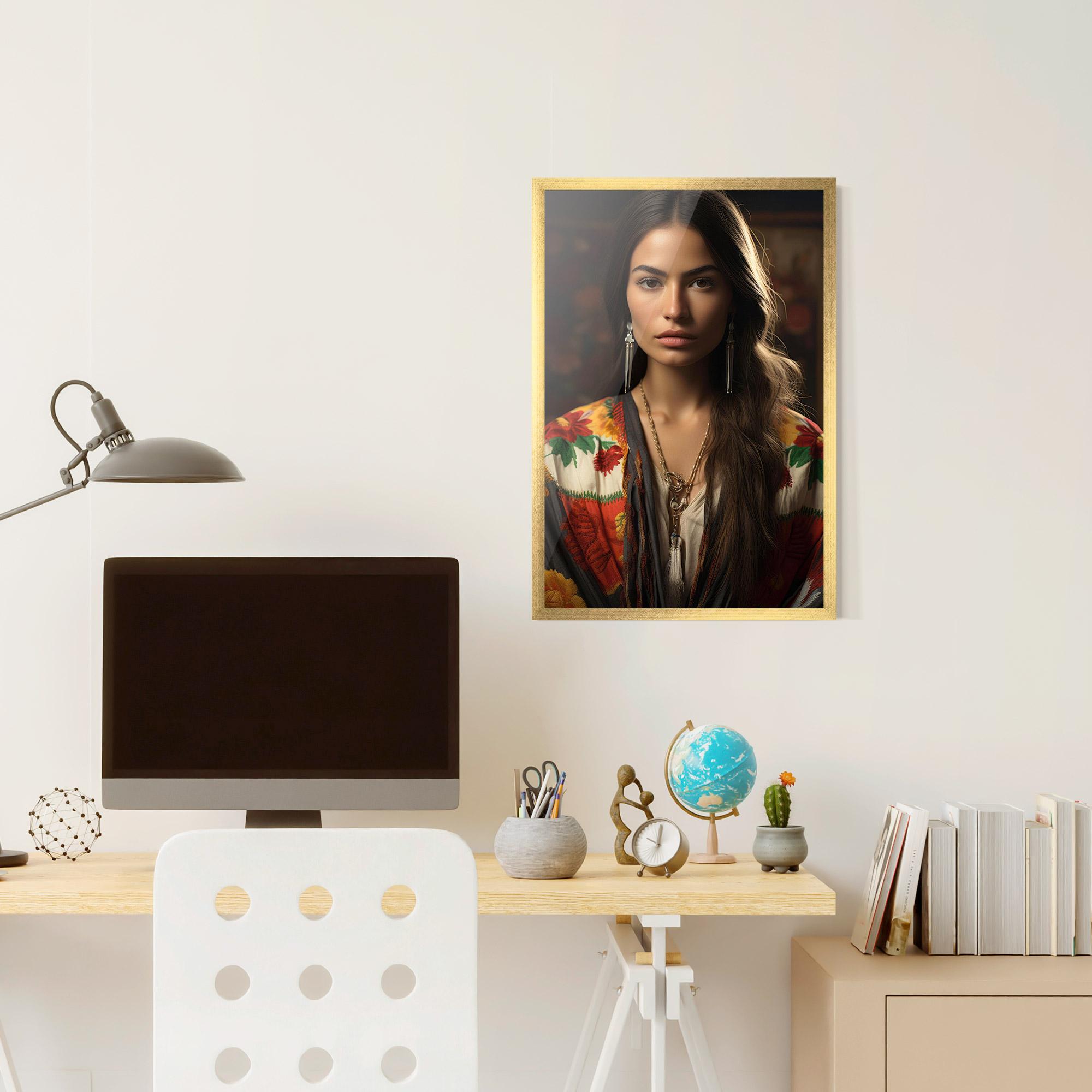 Poster Înrămat Colorful Shawl mockup 6