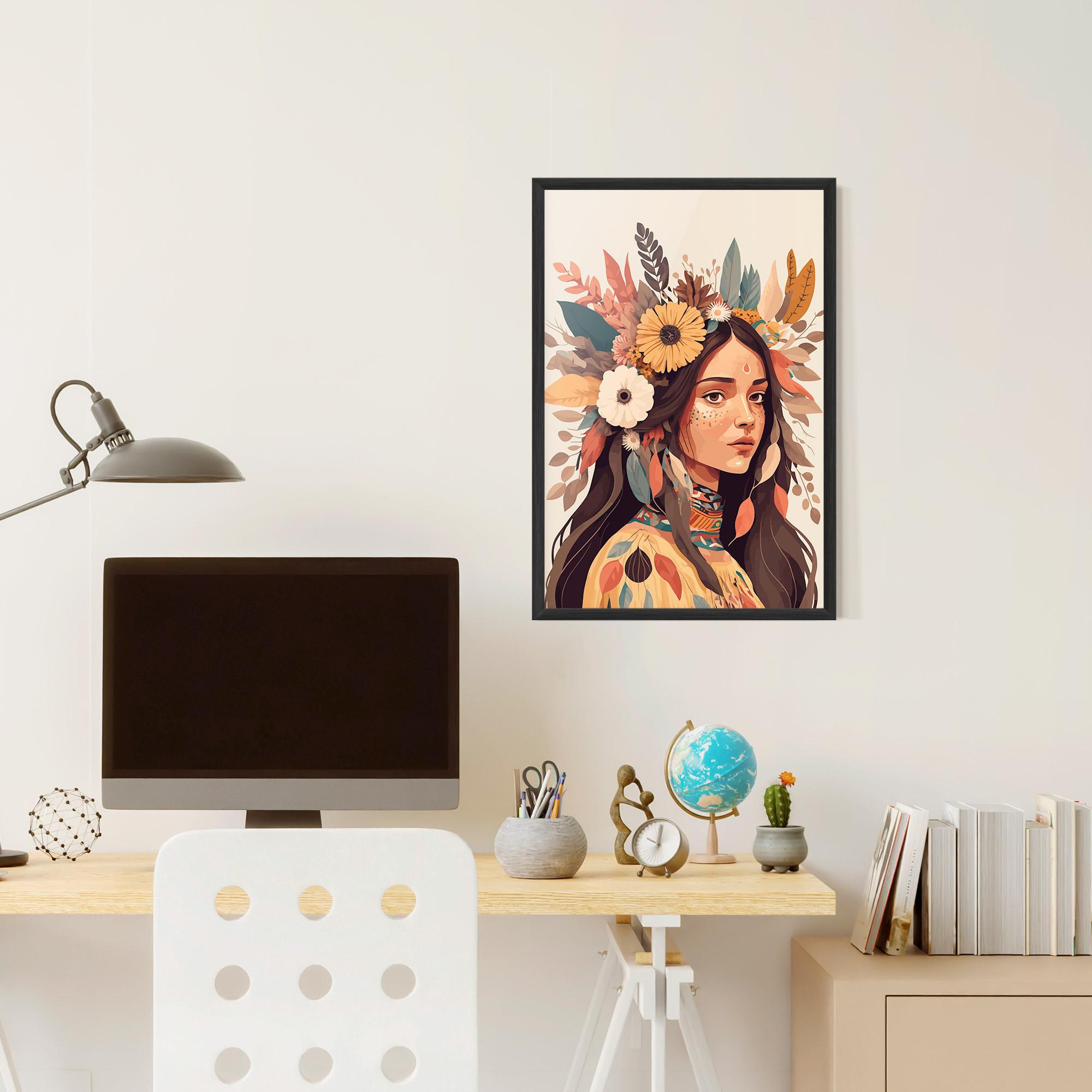 Poster Înrămat Boho Girl mockup 6