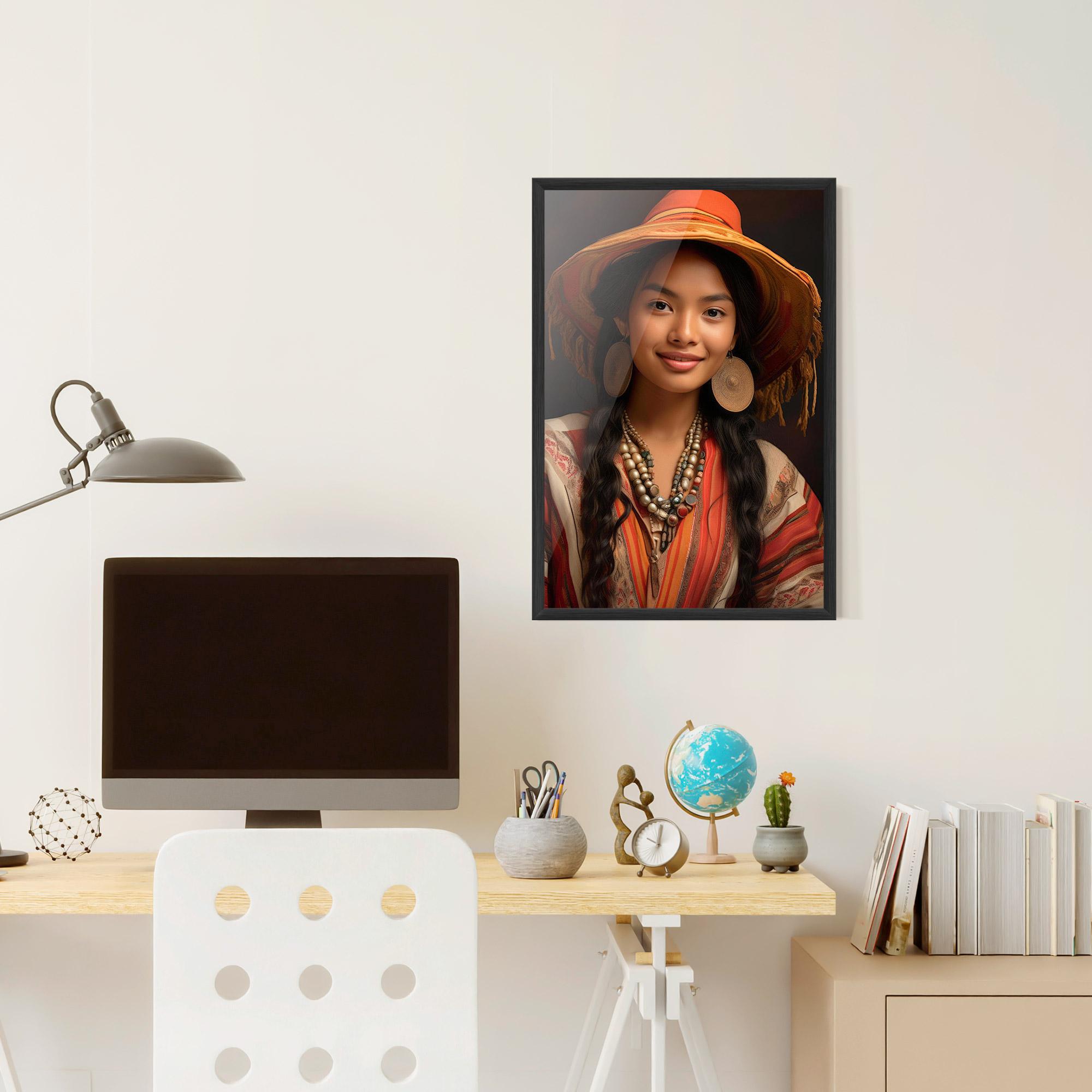 Poster Înrămat Colorful Earrings And Hat mockup 6