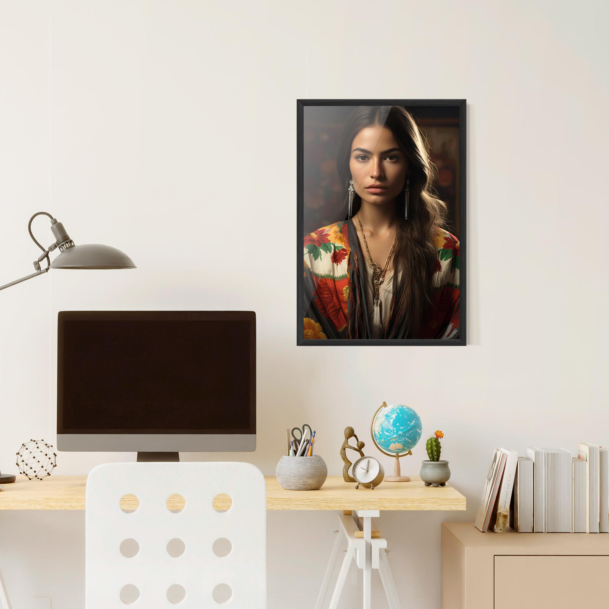 Poster Înrămat Colorful Shawl mockup 6