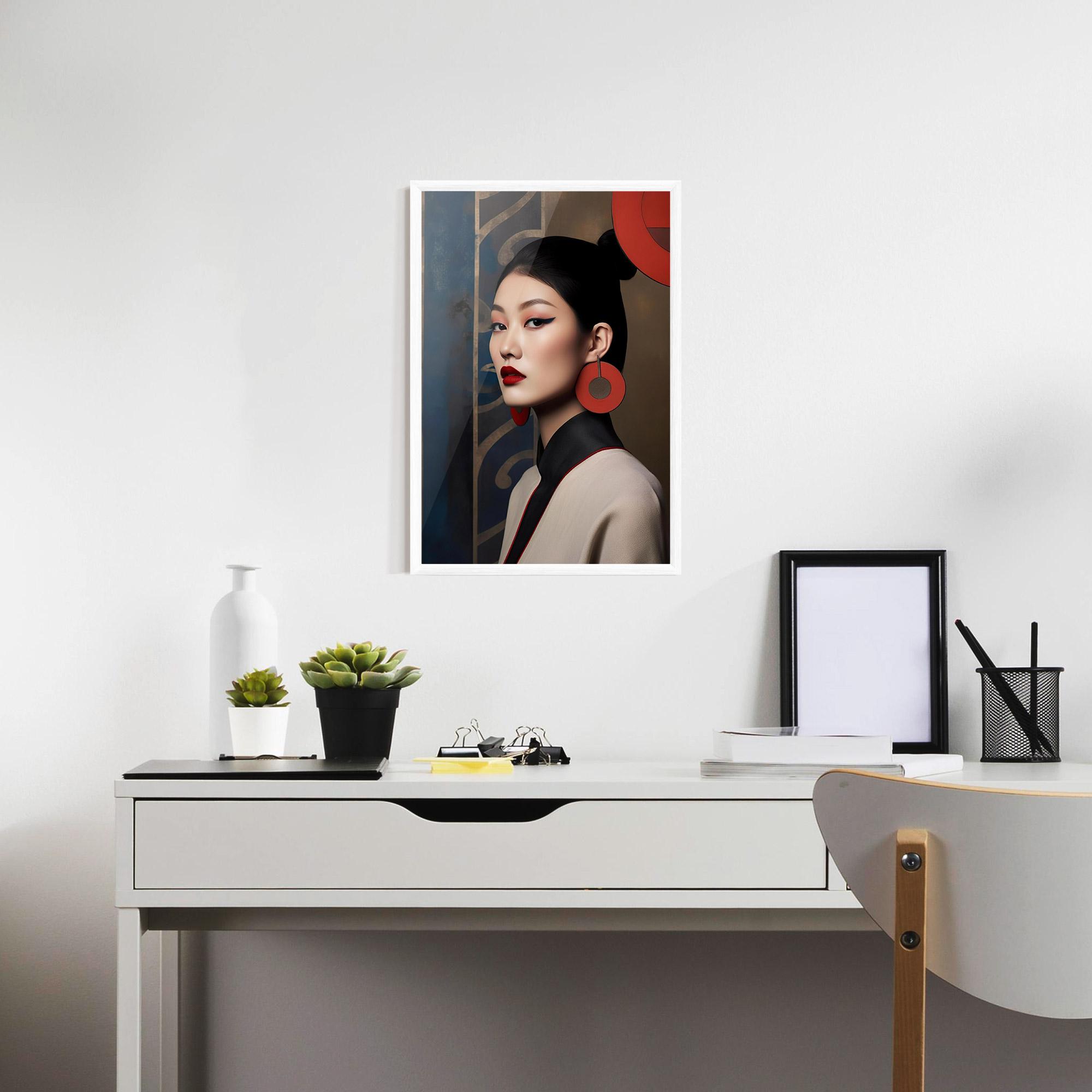 Poster Înrămat Asian Big Earrings mockup 7