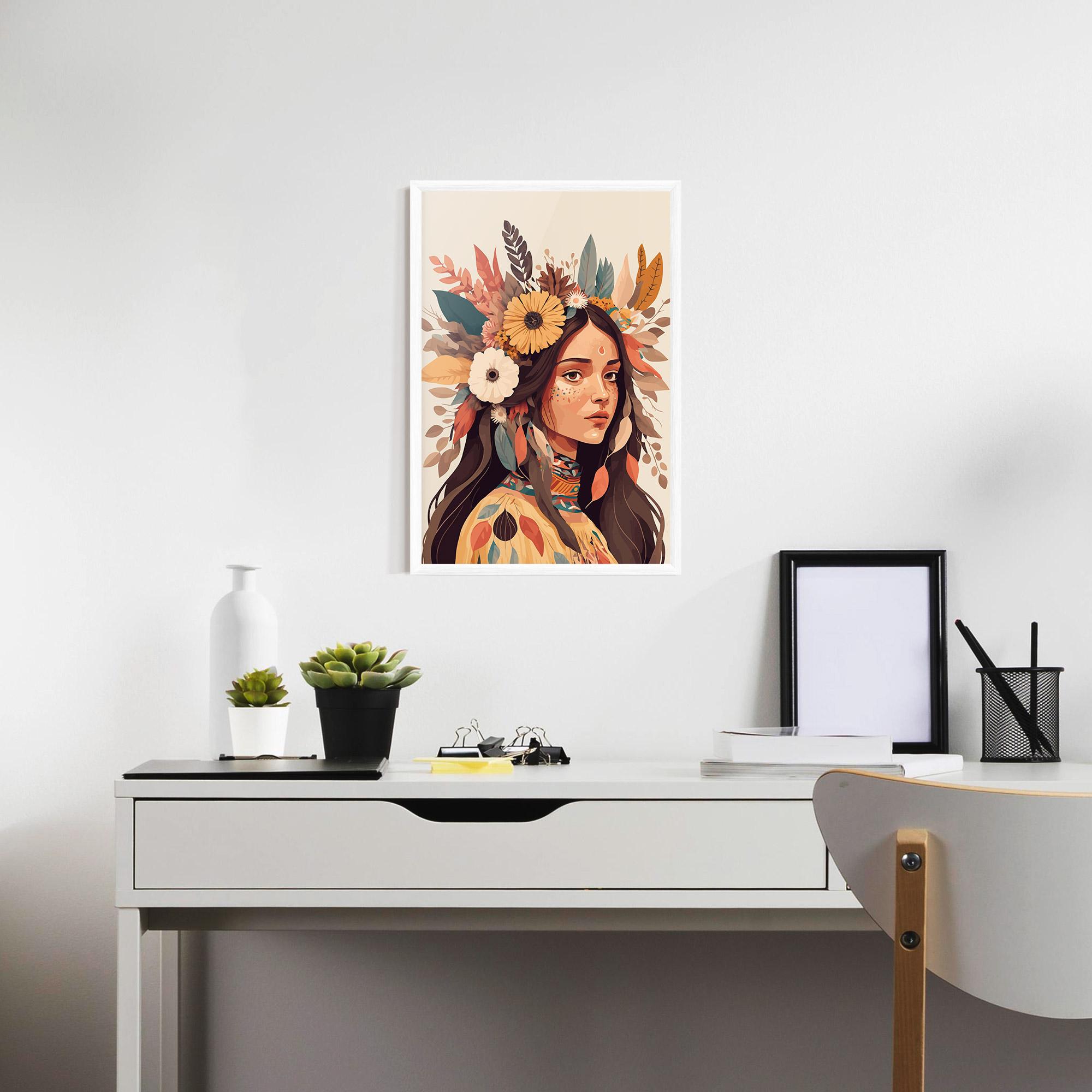 Poster Înrămat Boho Girl mockup 7
