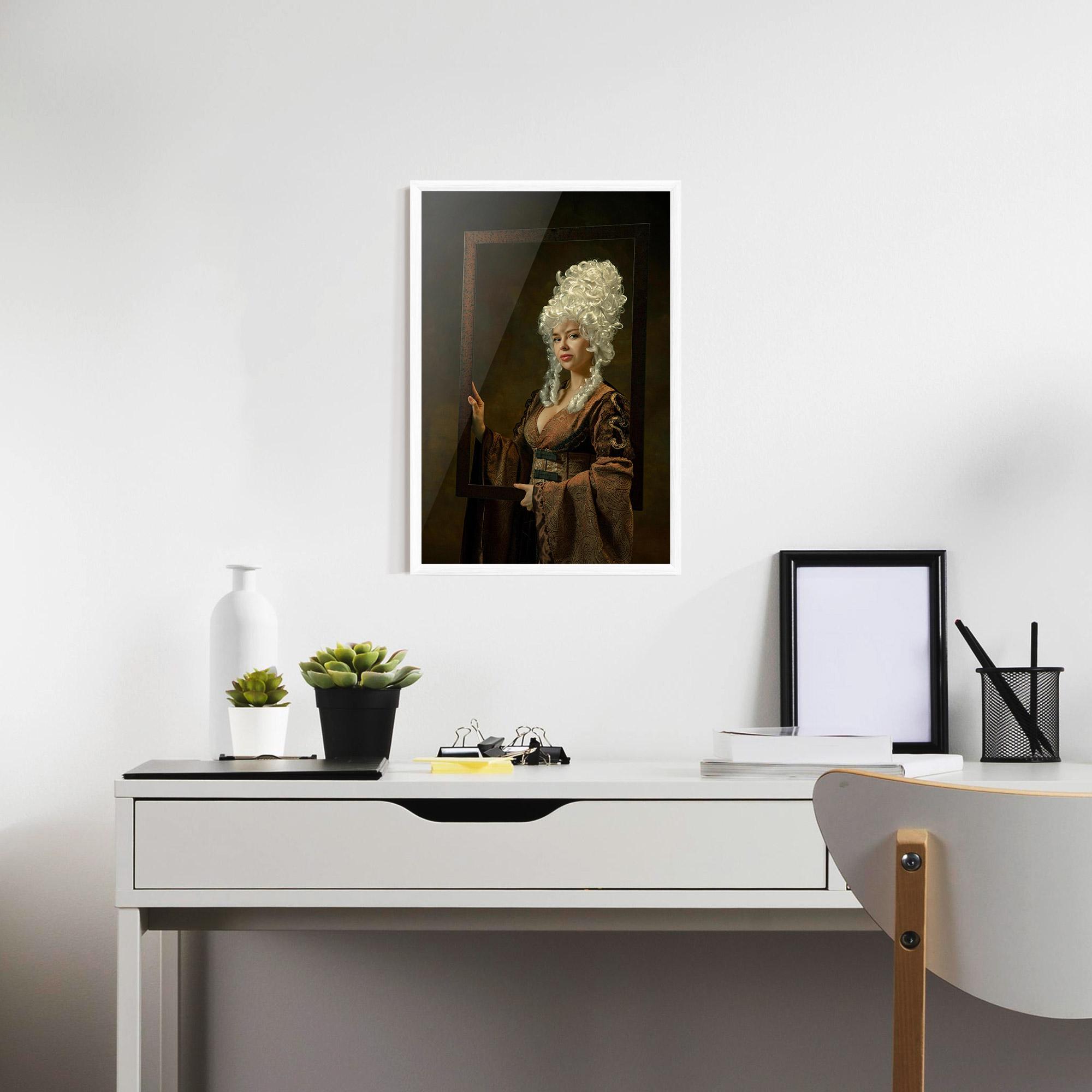 Poster Înrămat Medieval Young Woman mockup 7