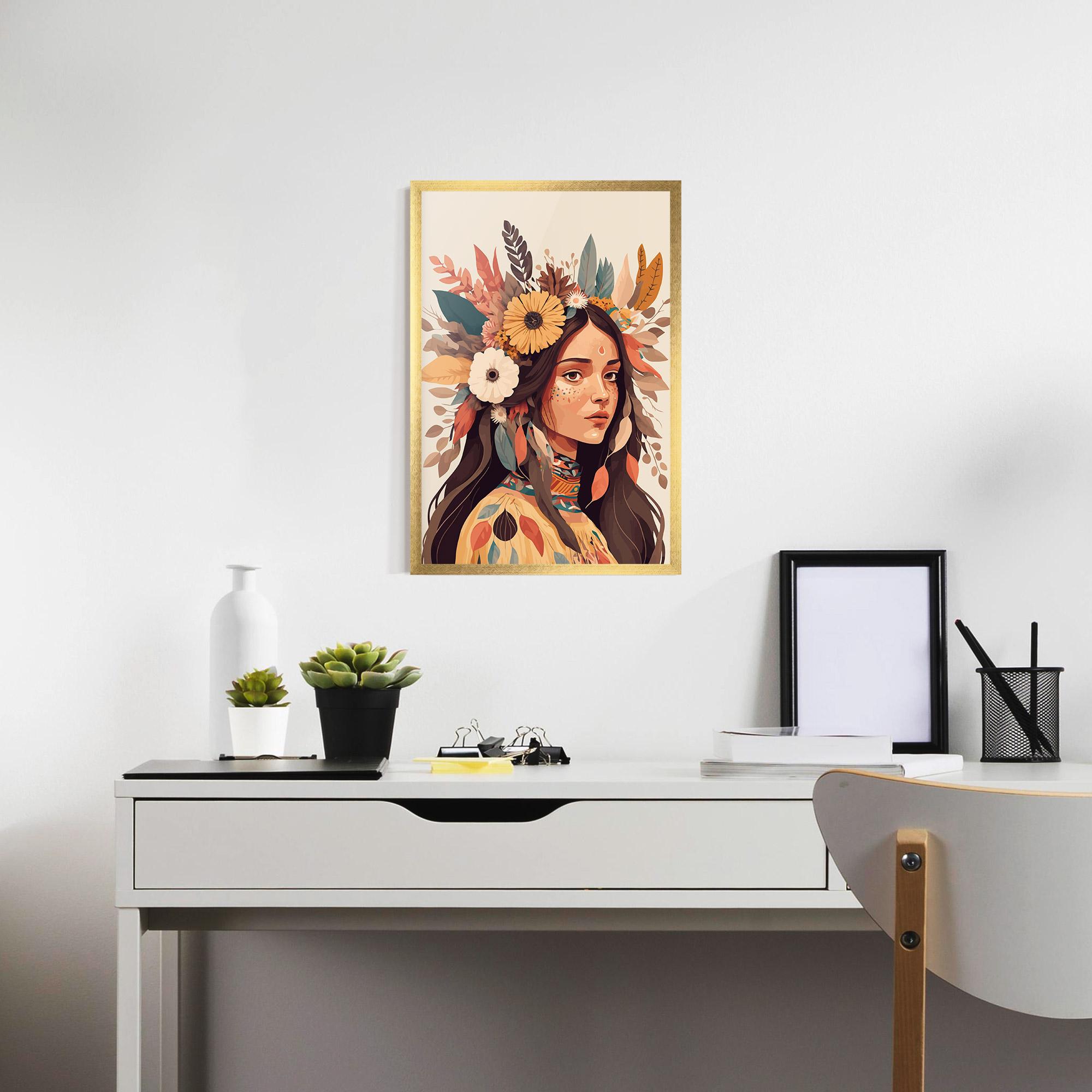 Poster Înrămat Boho Girl mockup 7