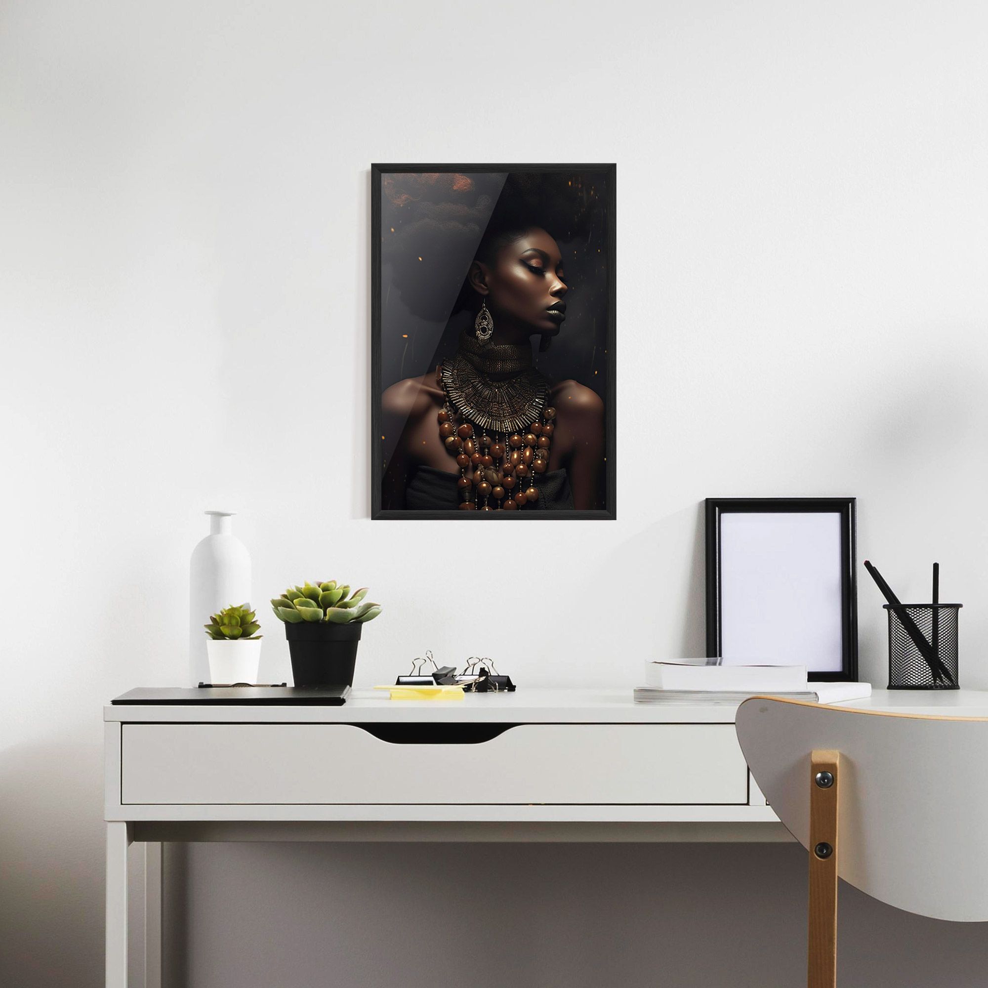 African Orange Necklace mockup 7