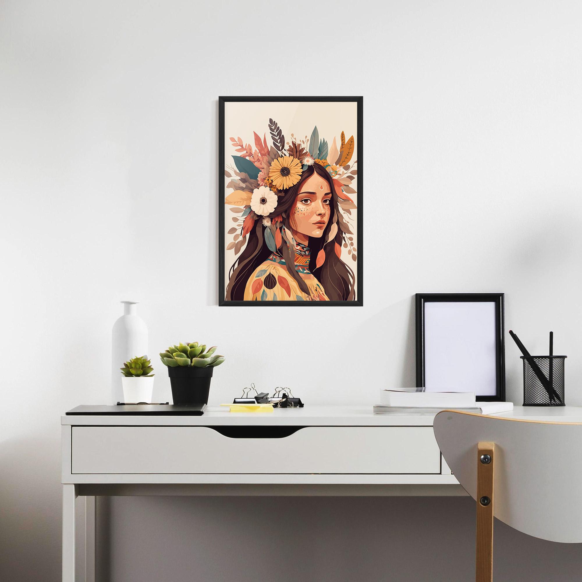 Poster Înrămat Boho Girl mockup 7
