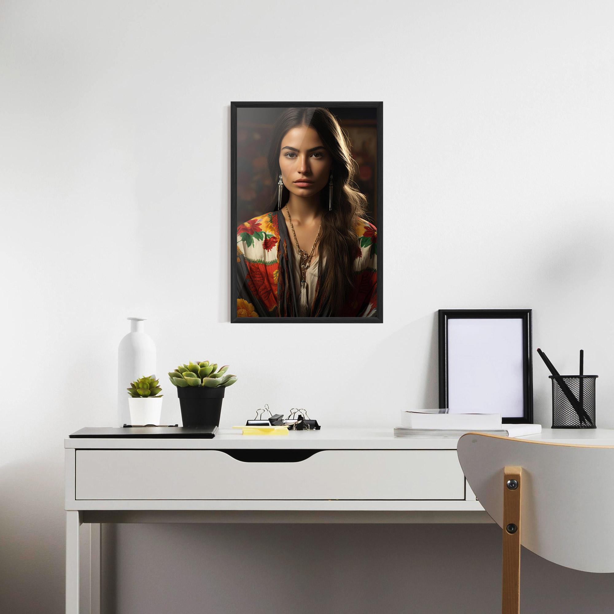 Poster Înrămat Colorful Shawl mockup 7