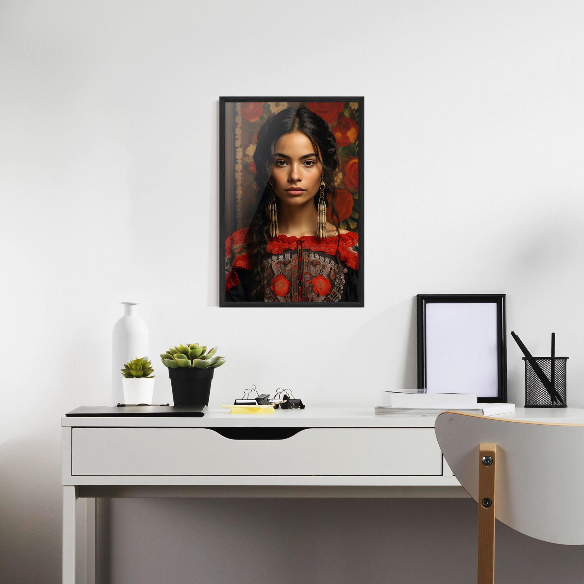 Poster Înrămat Mexican Traditional Dress mockup 7