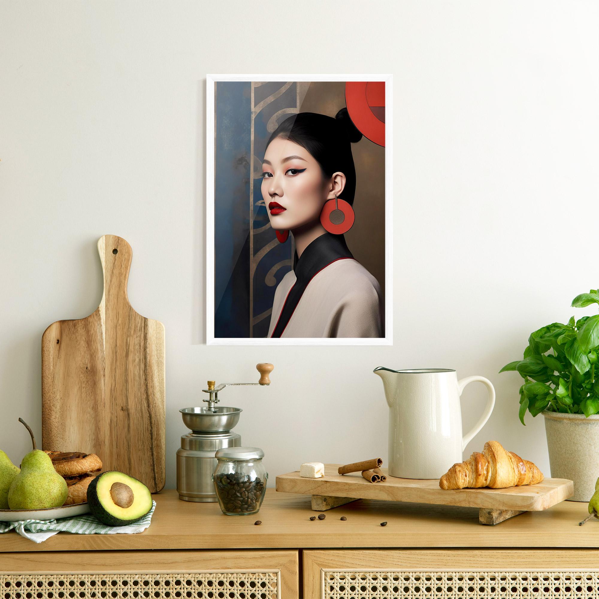 Poster Înrămat Asian Big Earrings mockup 8