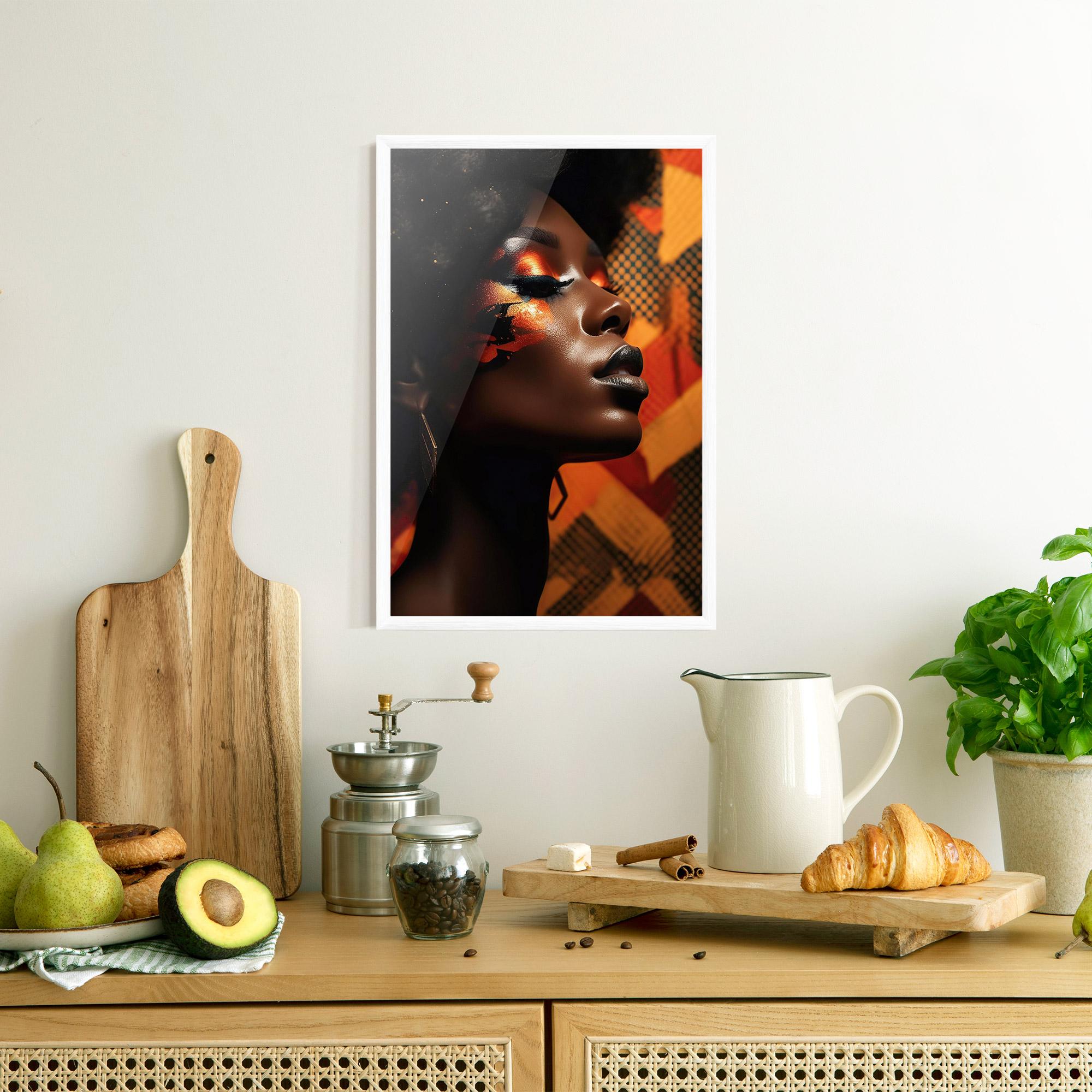 Poster Înrămat Beautiful Orange Makeup mockup 8