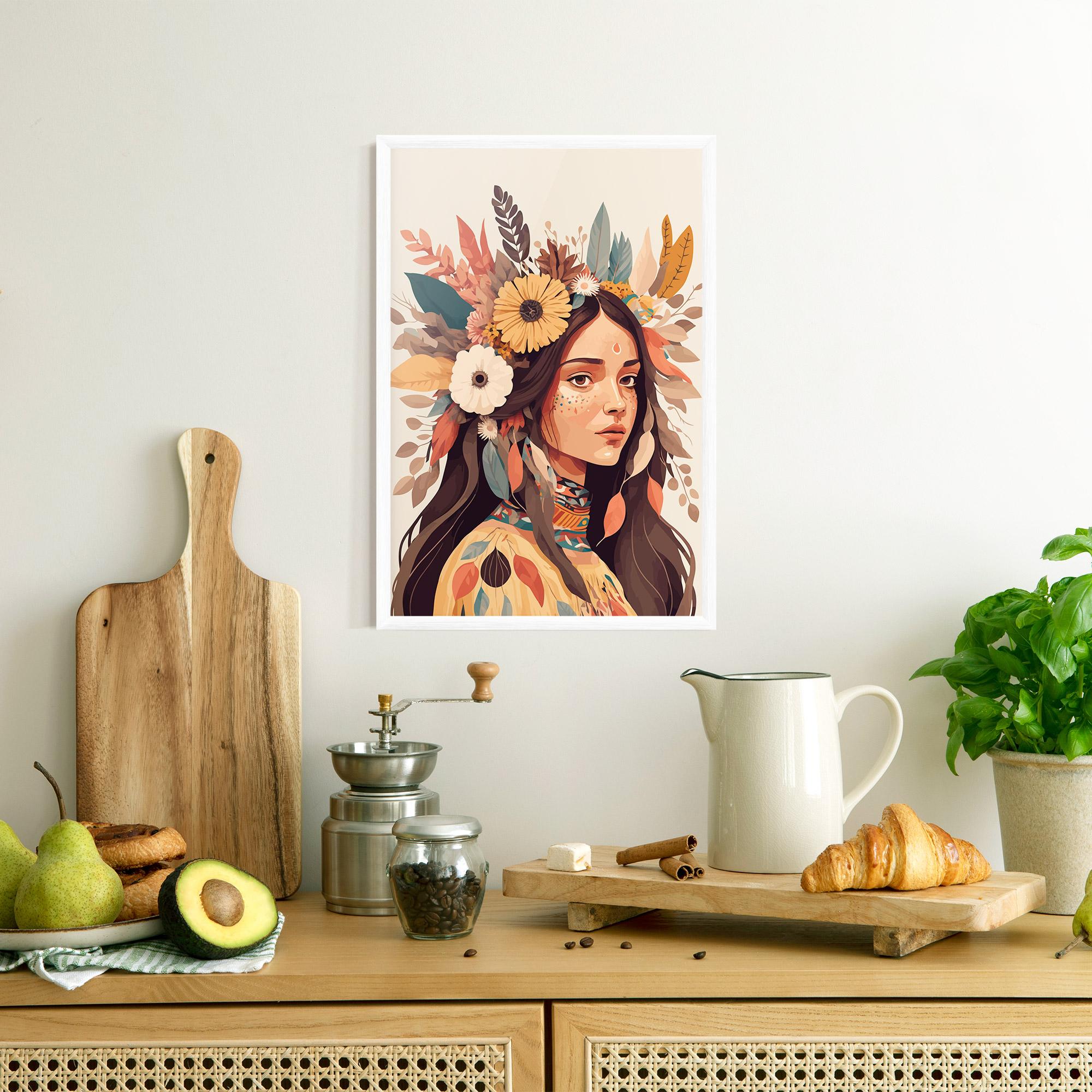 Poster Înrămat Boho Girl mockup 8