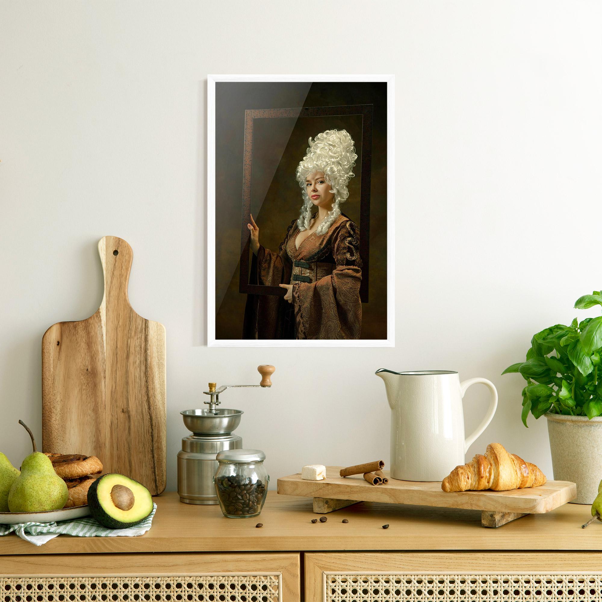 Poster Înrămat Medieval Young Woman mockup 8