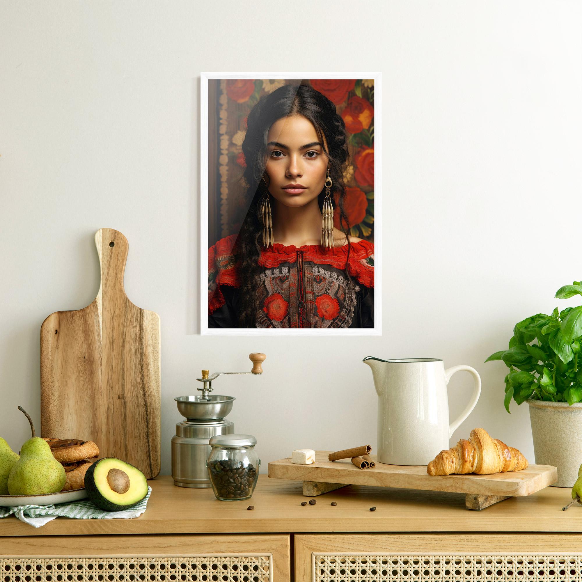 Poster Înrămat Mexican Traditional Dress mockup 8