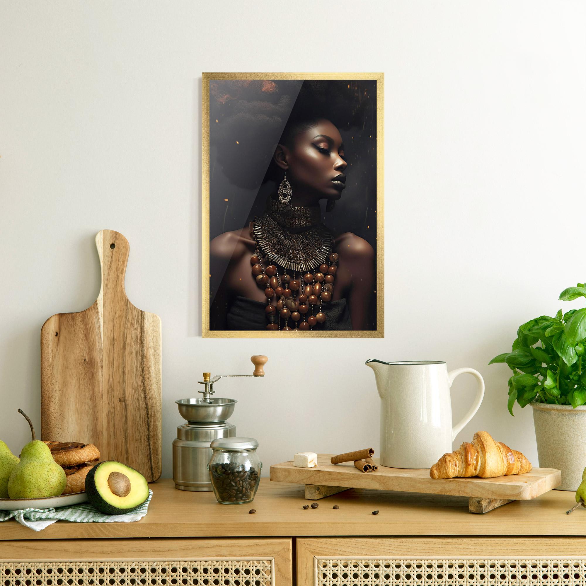Poster Înrămat African Orange Necklace mockup 8