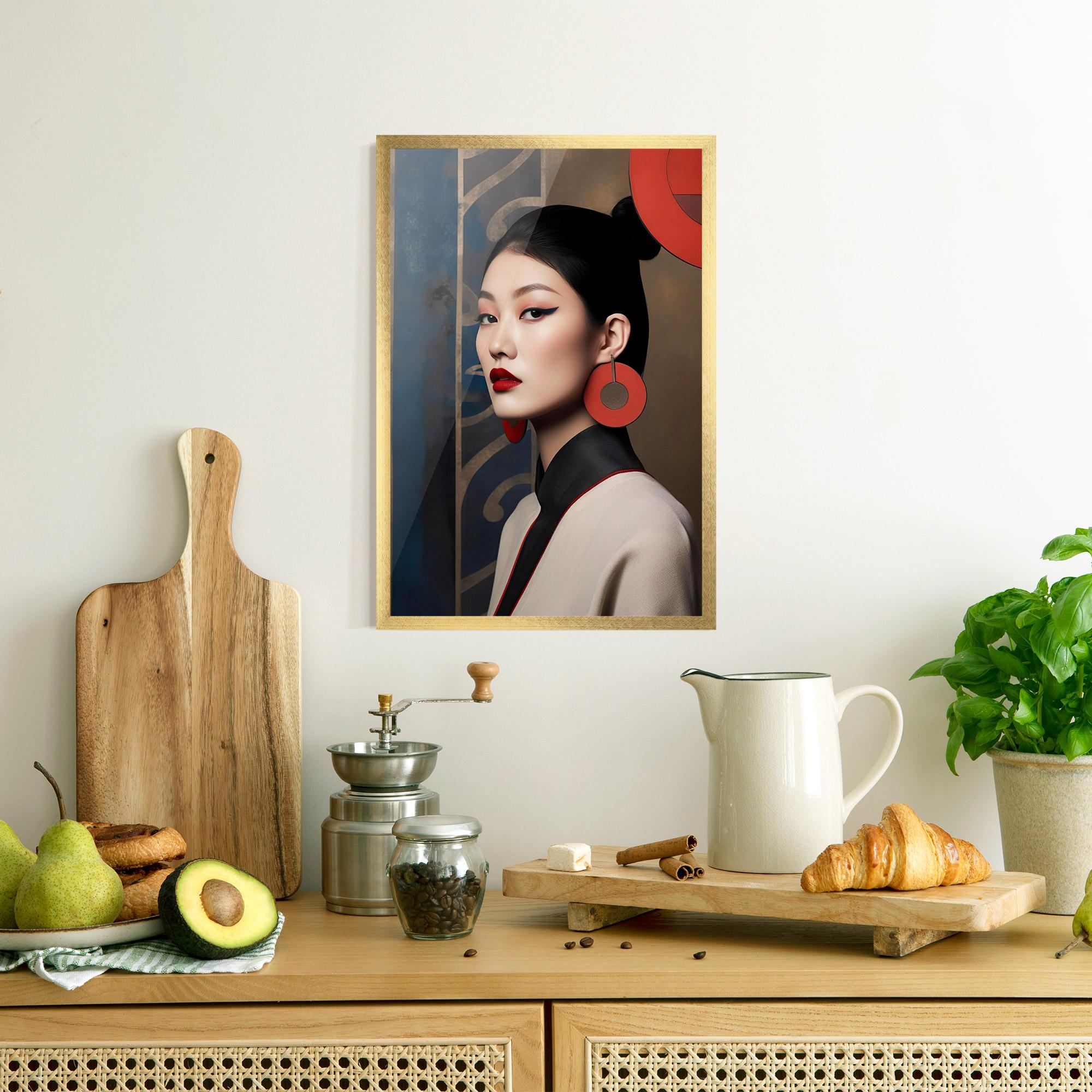 Poster Înrămat Asian Big Earrings mockup 8