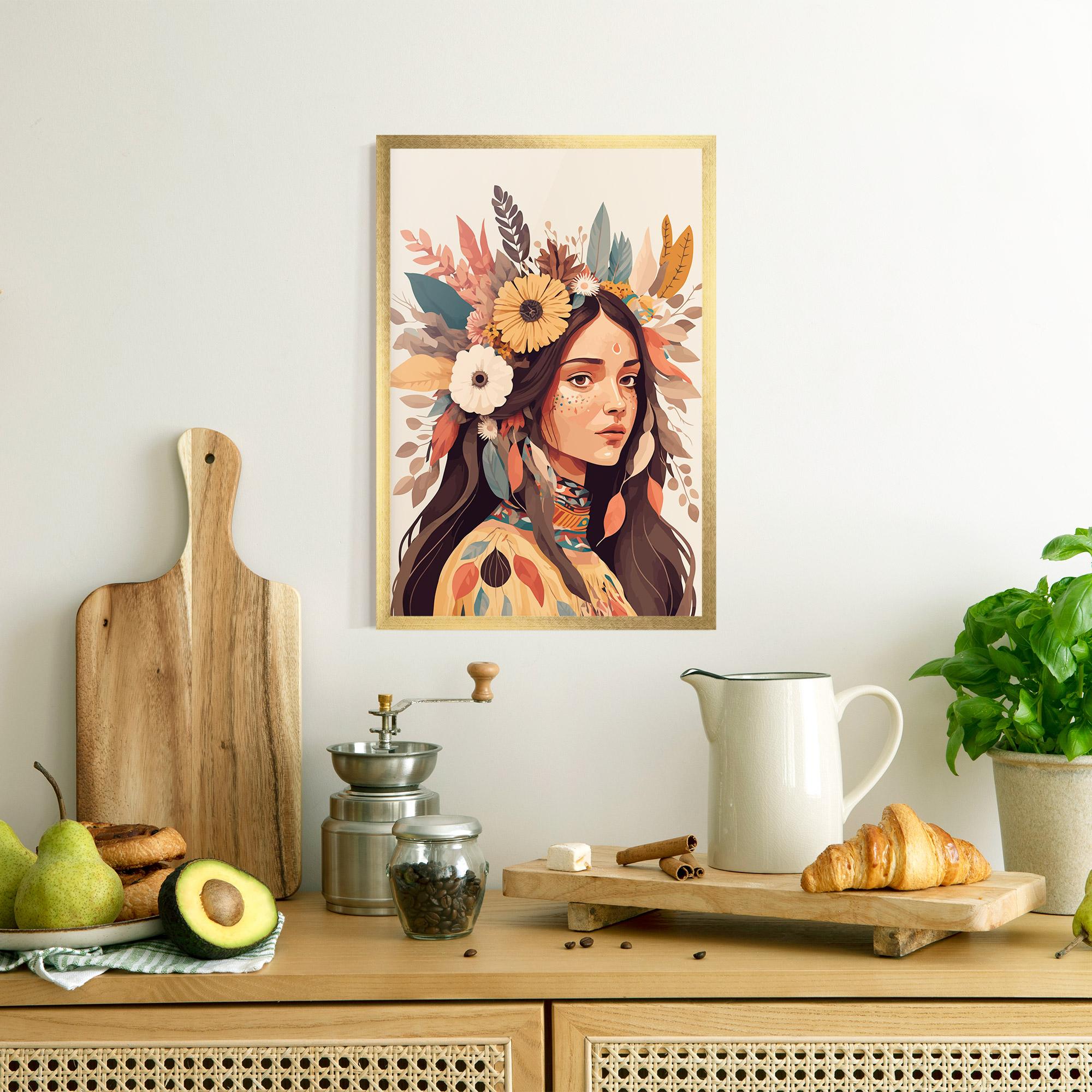 Poster Înrămat Boho Girl mockup 8