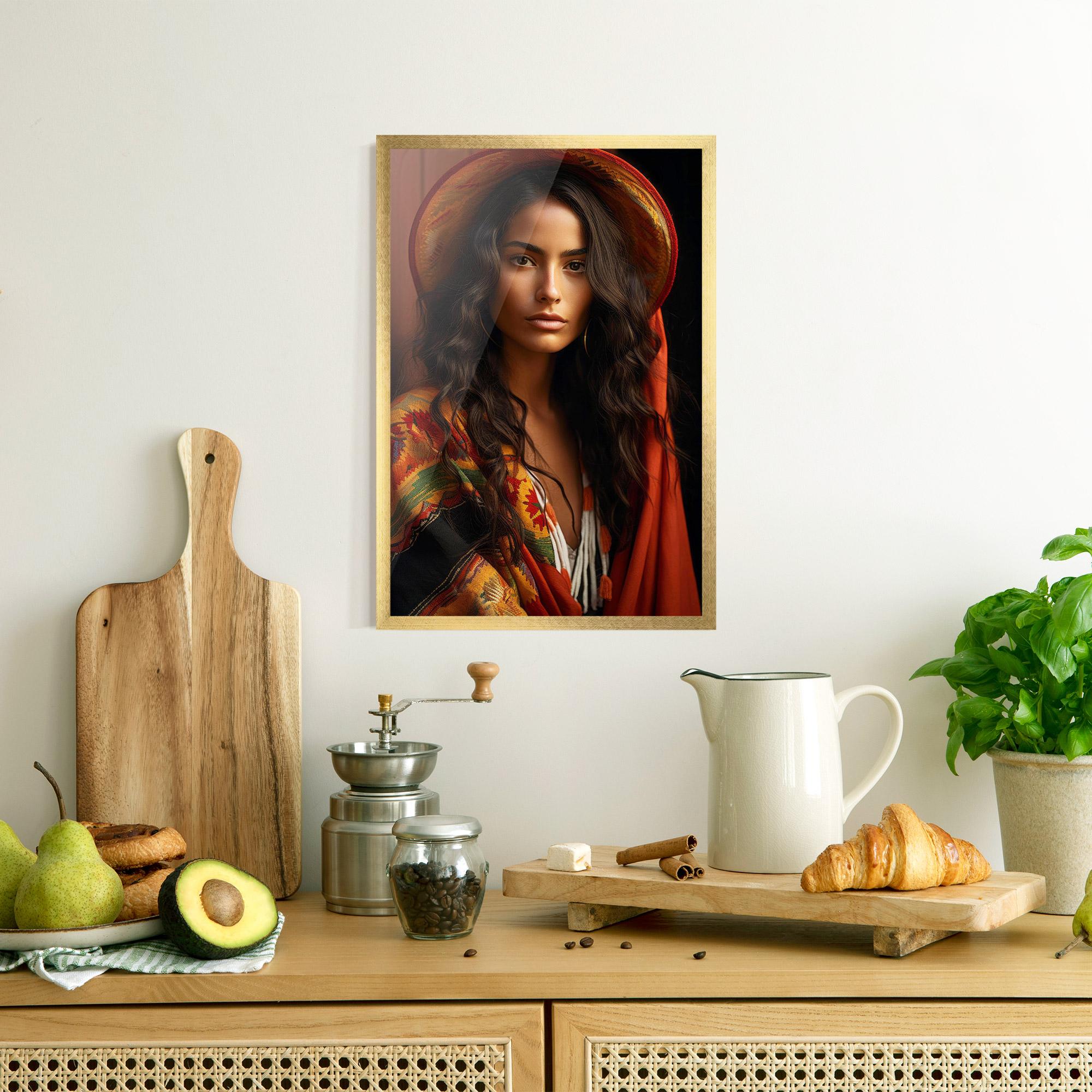 Poster Înrămat Colorful Hat And Scarf mockup 8