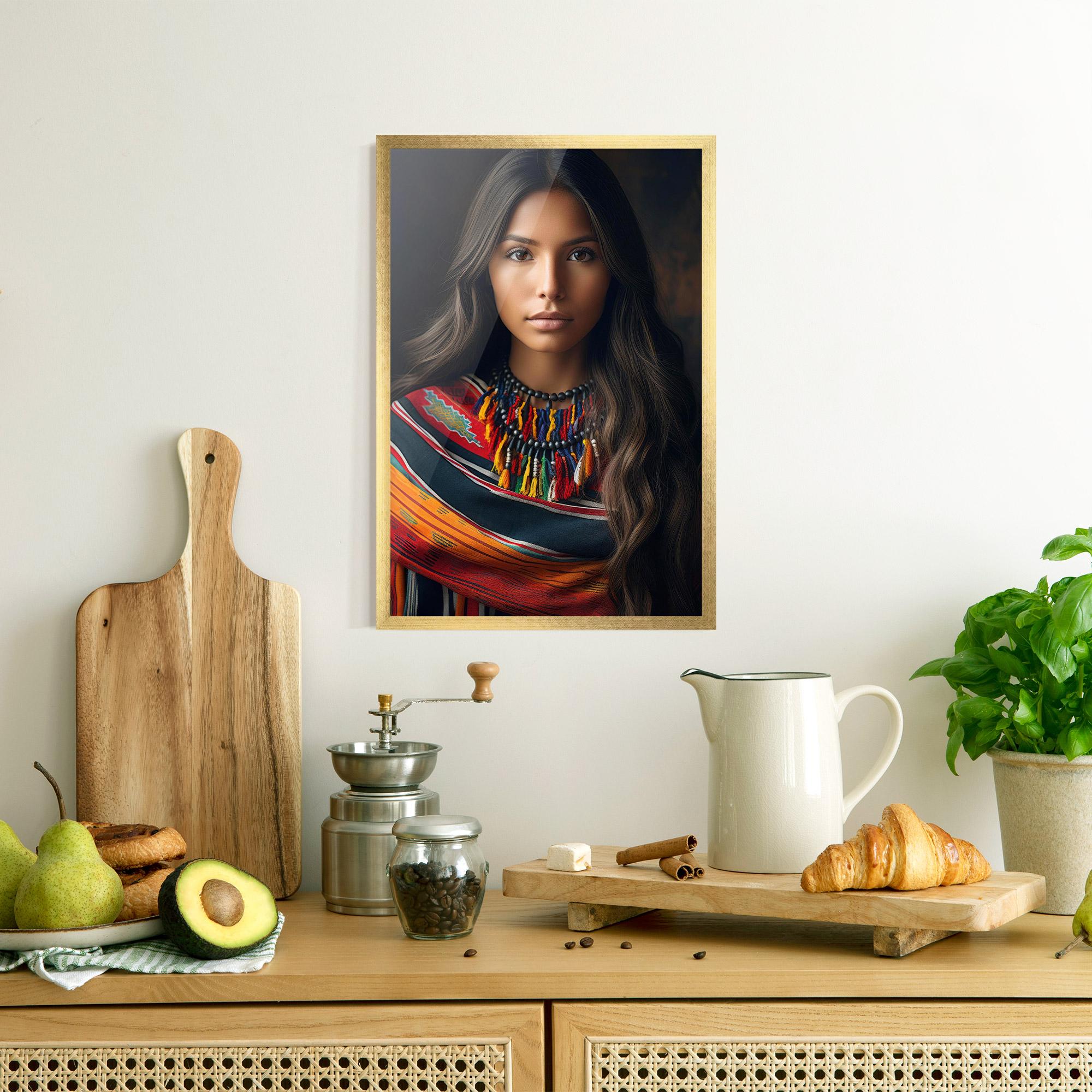 Poster Înrămat Colorful Scarf mockup 8