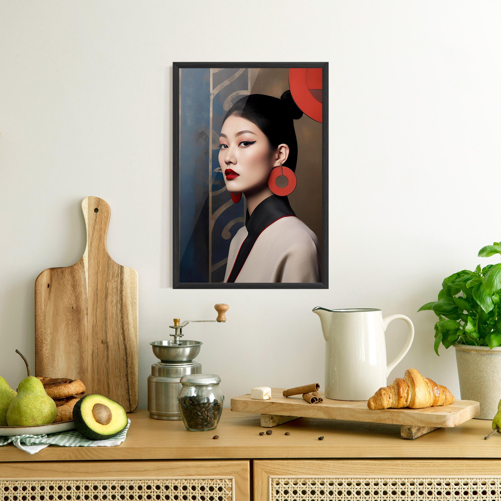 Poster Înrămat Asian Big Earrings mockup 8