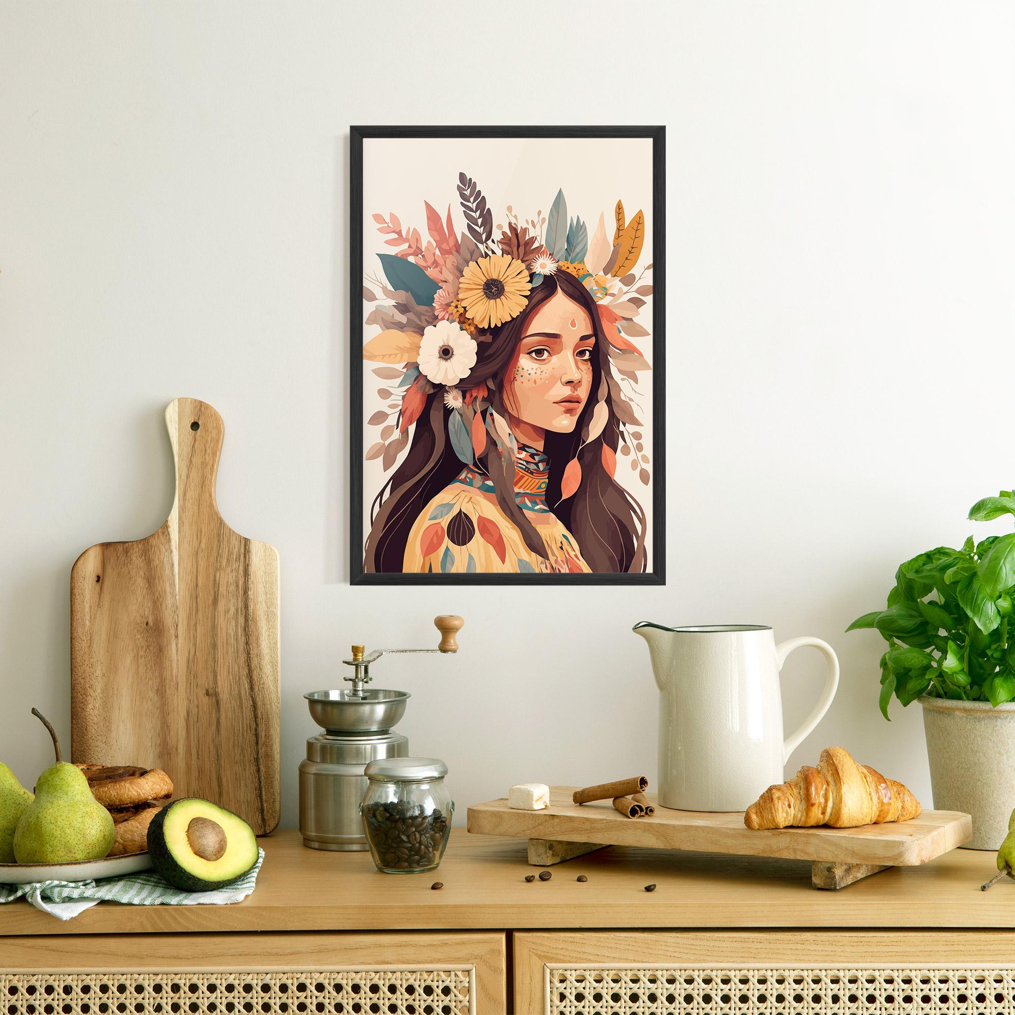 Poster Înrămat Boho Girl mockup 8