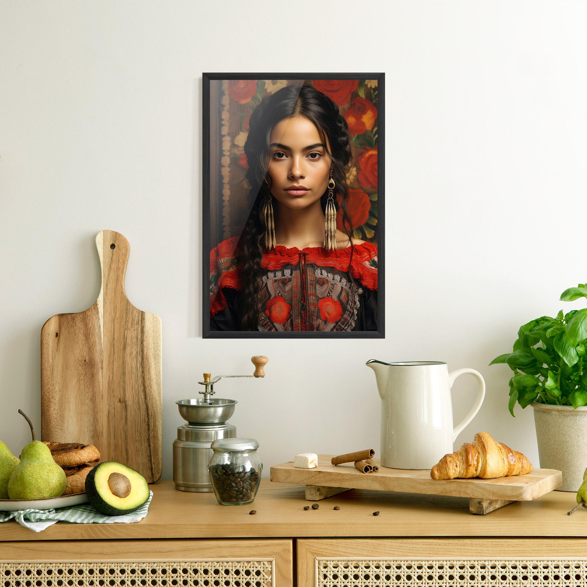 Poster Înrămat Mexican Traditional Dress mockup 8