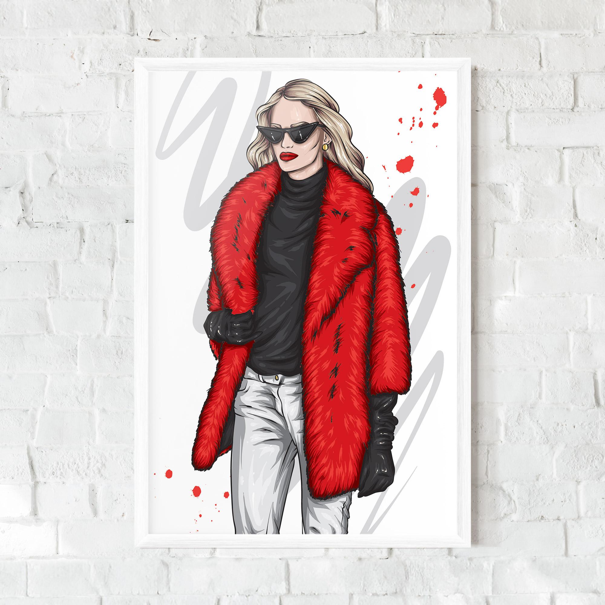 Poster Înrămat Black Blouse Woman mockup 0