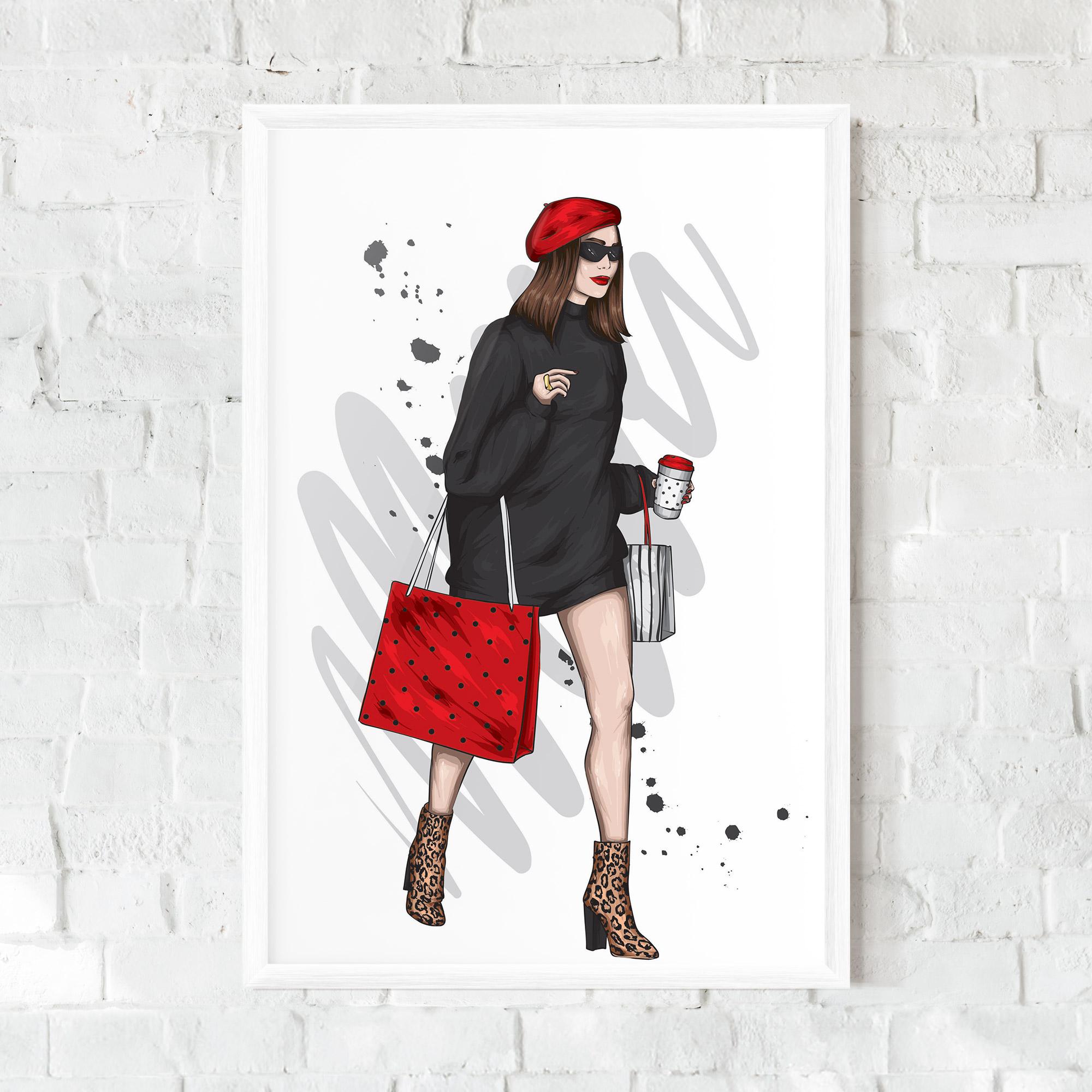 Poster Înrămat Black Red Outfit mockup 0