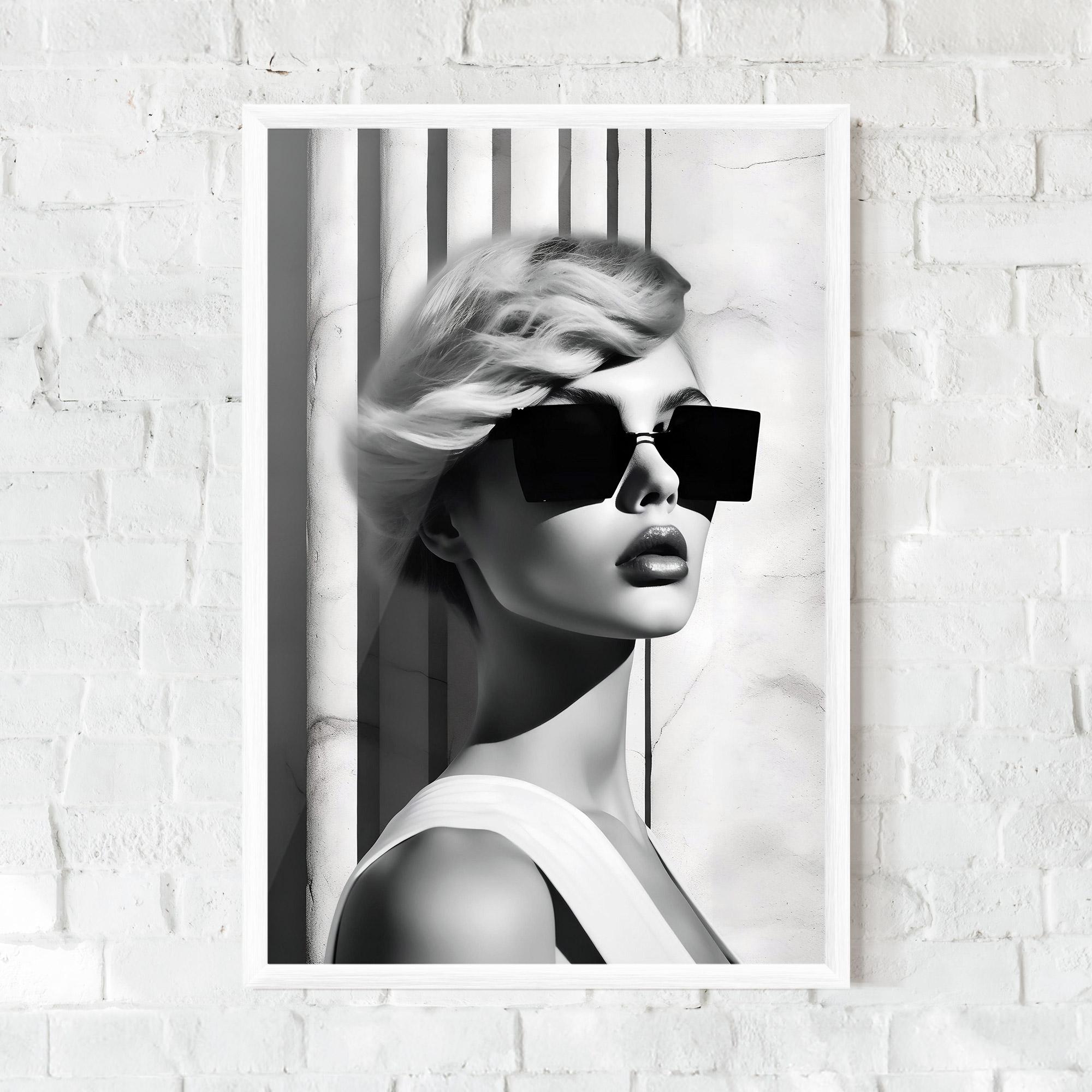 Poster Înrămat Fashion Woman Glasses mockup 0