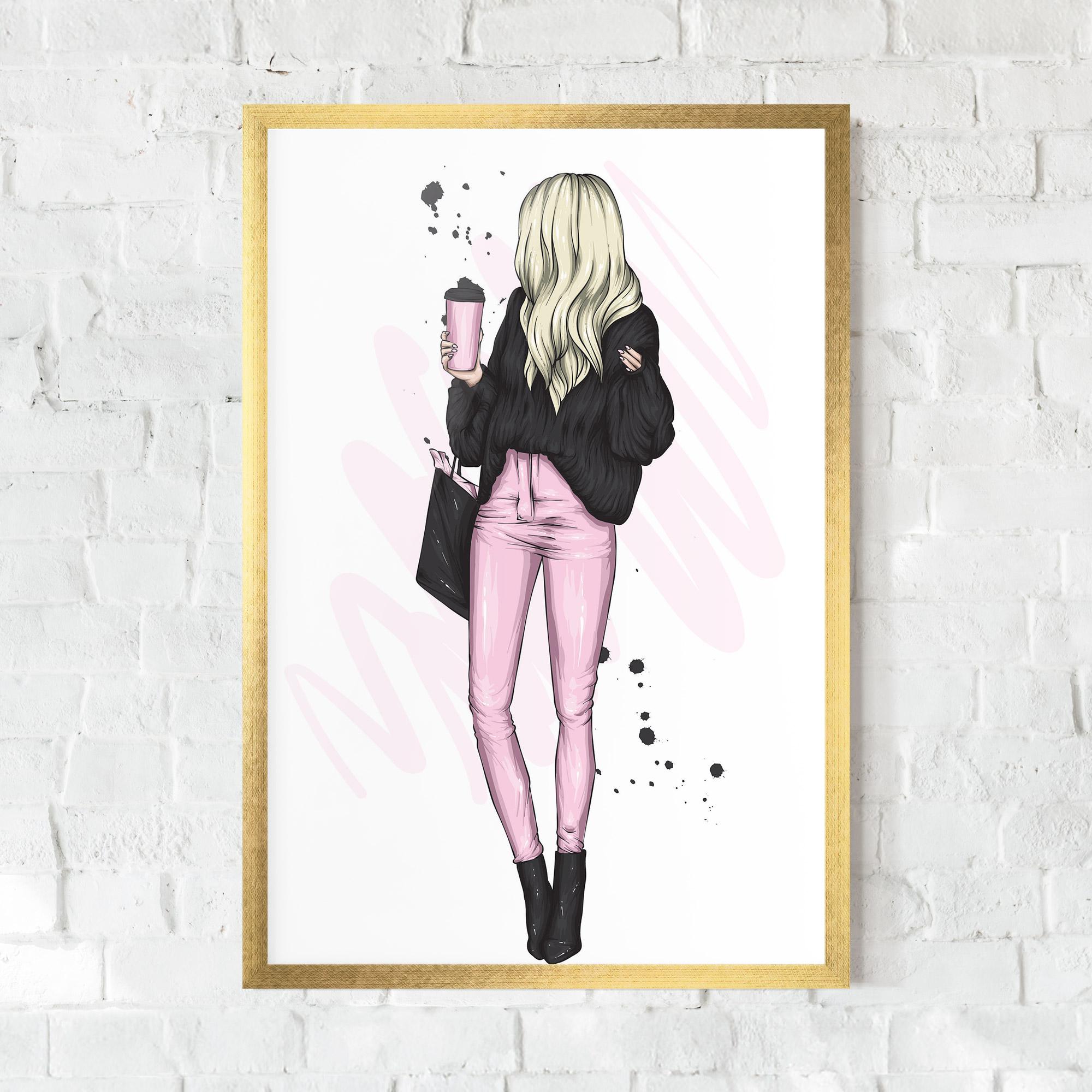 Poster Înrămat Black Pink Outfit mockup 0