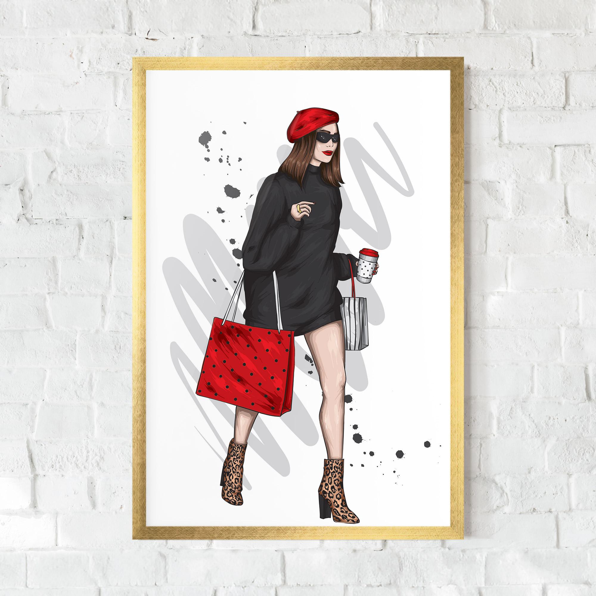 Poster Înrămat Black Red Outfit mockup 0