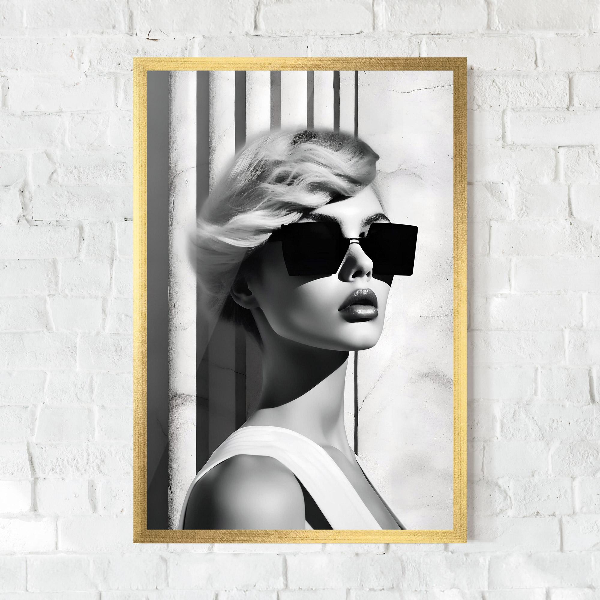 Poster Înrămat Fashion Woman Glasses mockup 0