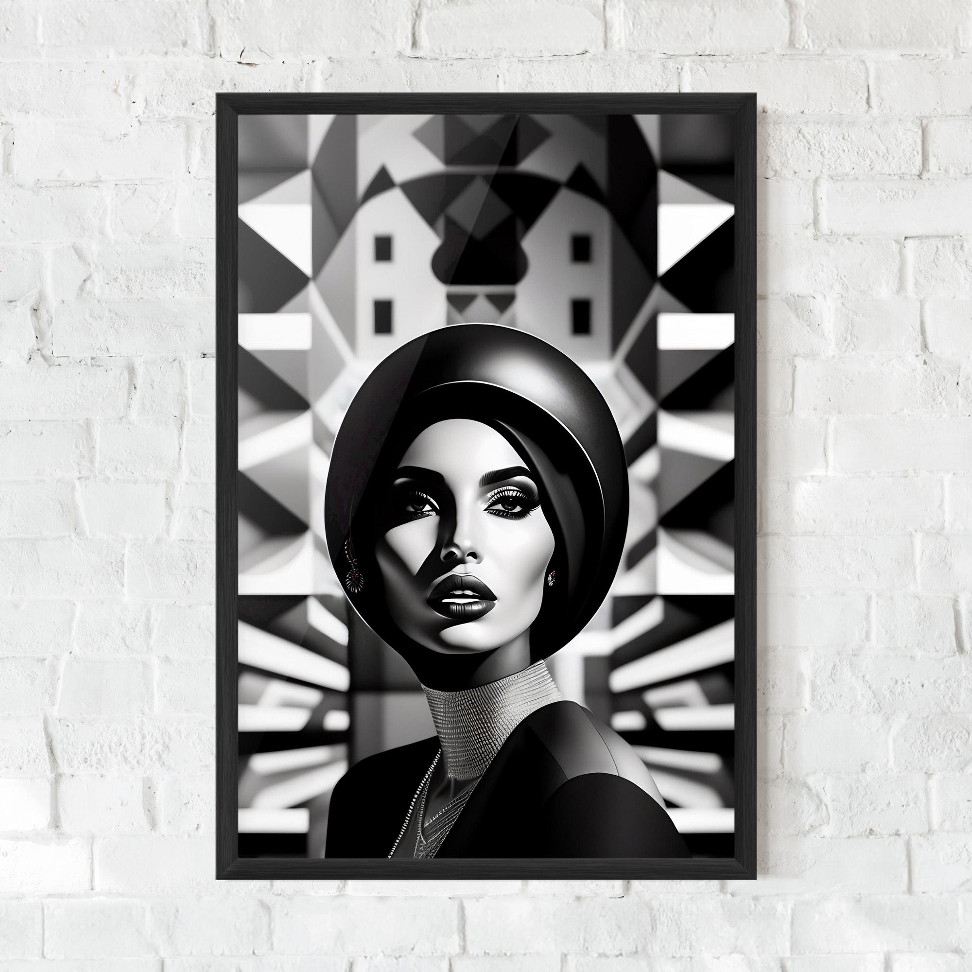 Poster Înrămat Big Black Hat mockup 0