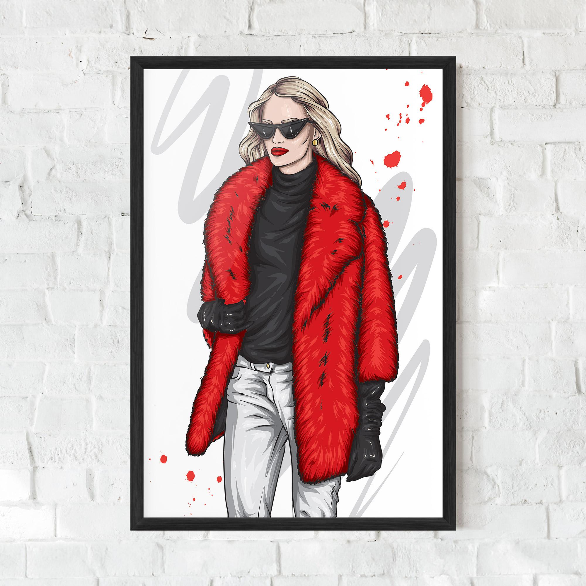 Poster Înrămat Black Blouse Woman mockup 0